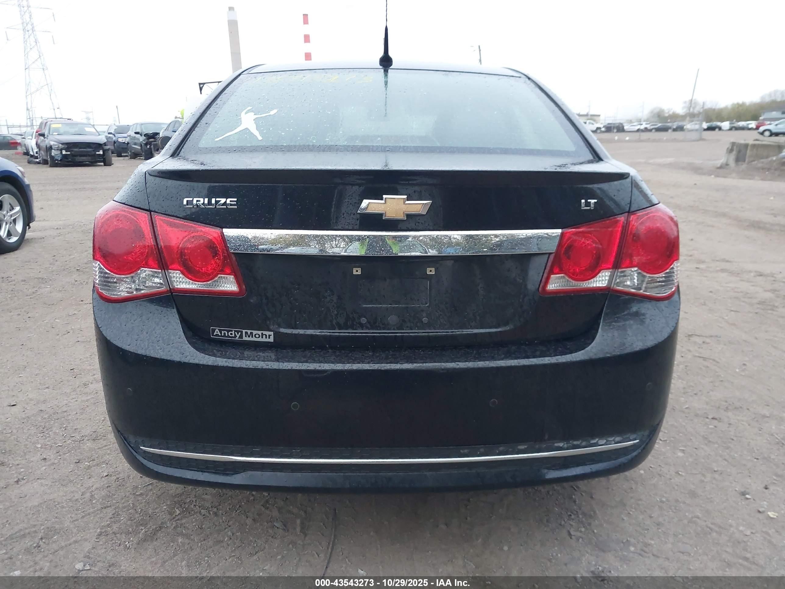 2012 Chevrolet Cruze 1lt Black vin: 1G1PF5SC0C7273607