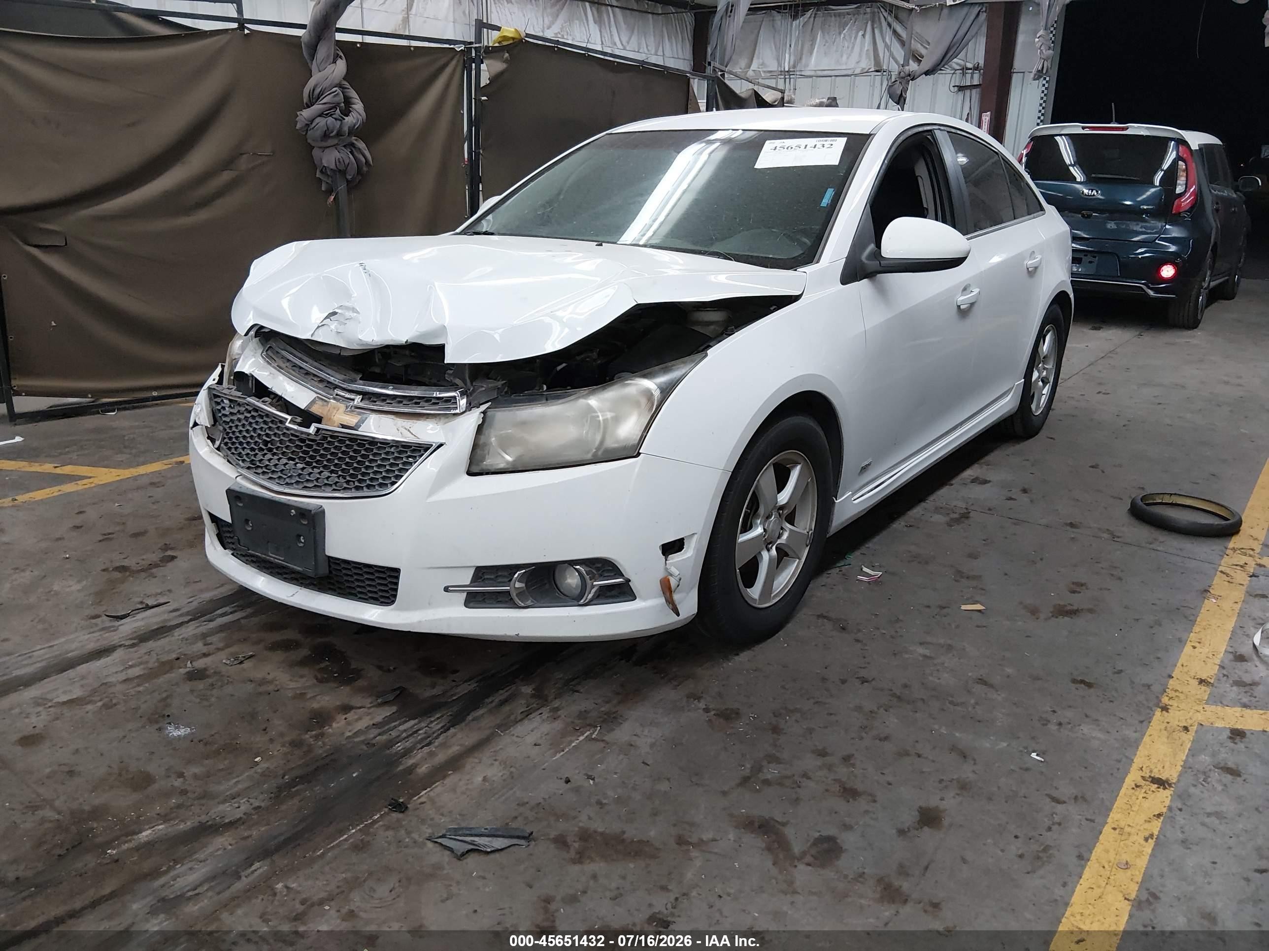 2012 Chevrolet Cruze 1lt White vin: 1G1PF5SC0C7295364