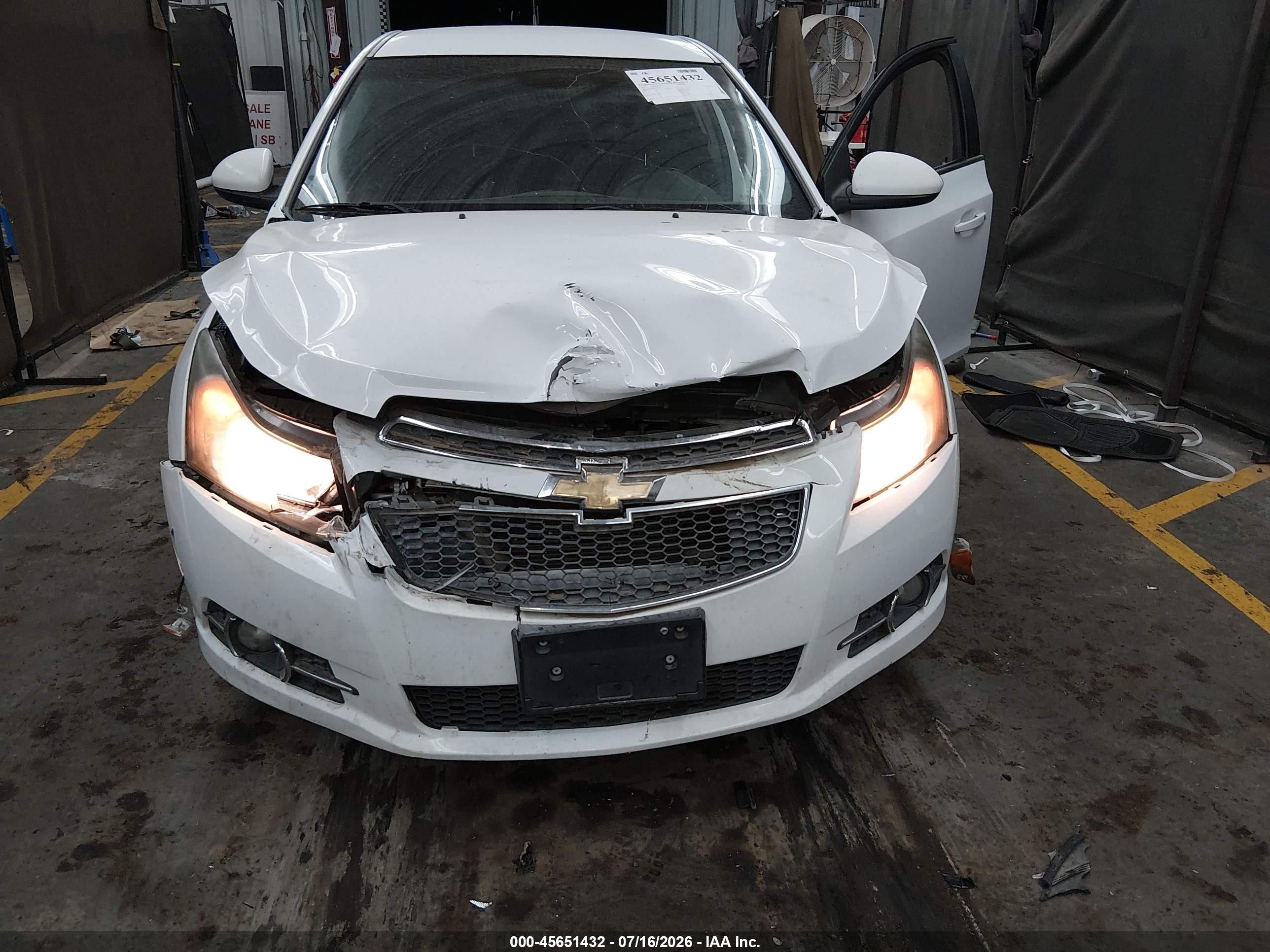 2012 Chevrolet Cruze 1lt White vin: 1G1PF5SC0C7295364