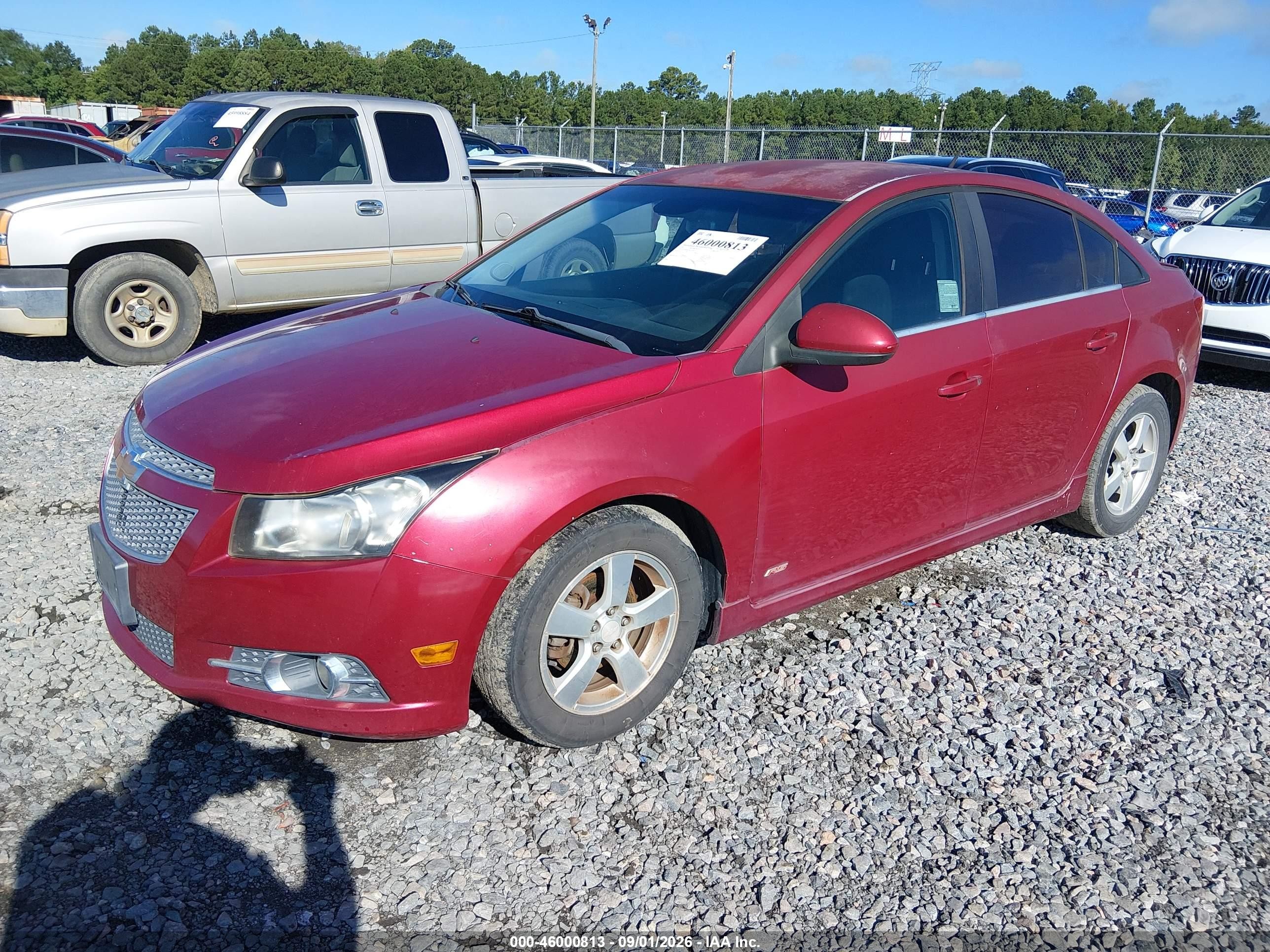 2012 Chevrolet Cruze 1lt Red vin: 1G1PF5SC0C7299334