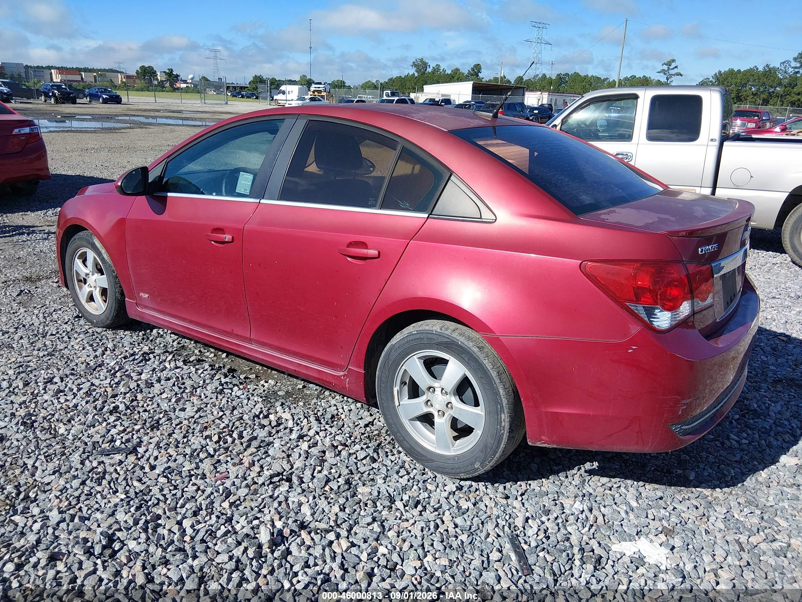 2012 Chevrolet Cruze 1lt Red vin: 1G1PF5SC0C7299334