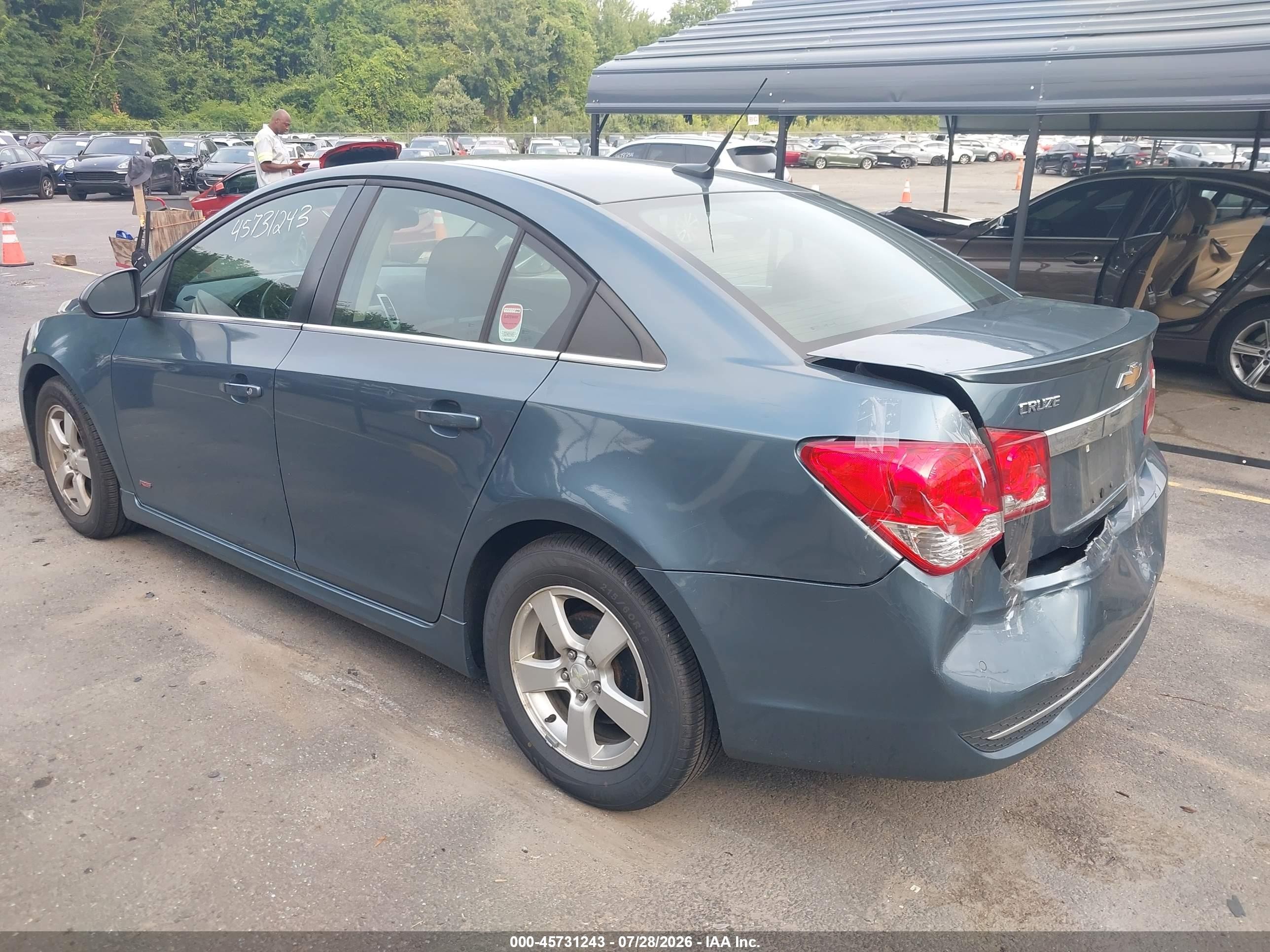 2012 Chevrolet Cruze 1lt Blue vin: 1G1PF5SC0C7323776