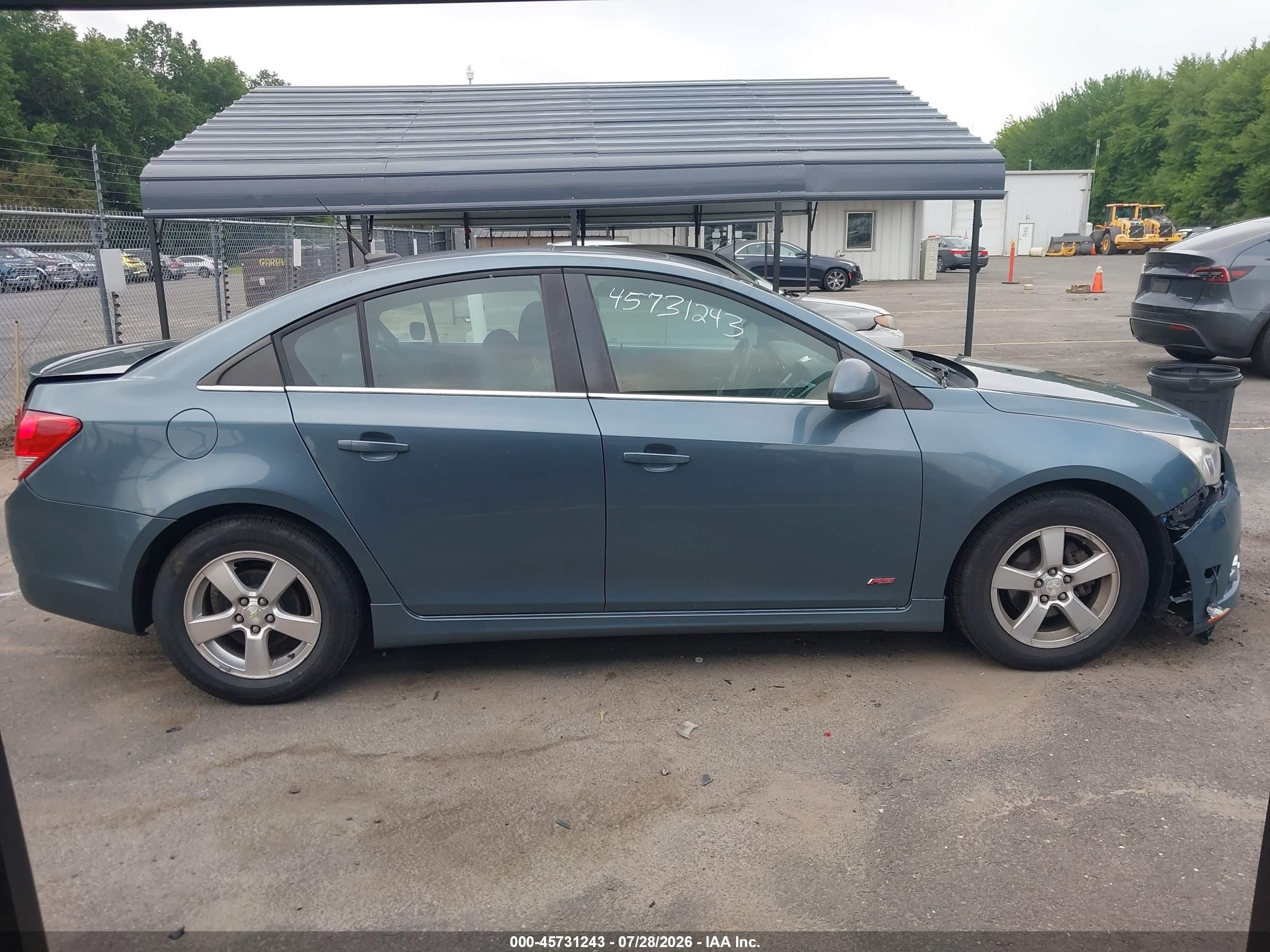 2012 Chevrolet Cruze 1lt Blue vin: 1G1PF5SC0C7323776