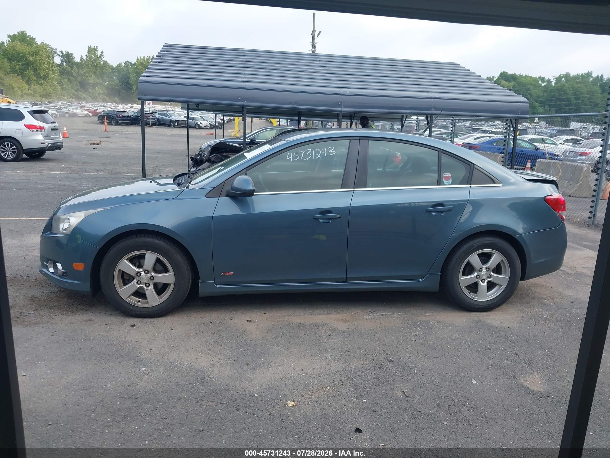2012 Chevrolet Cruze 1lt Blue vin: 1G1PF5SC0C7323776