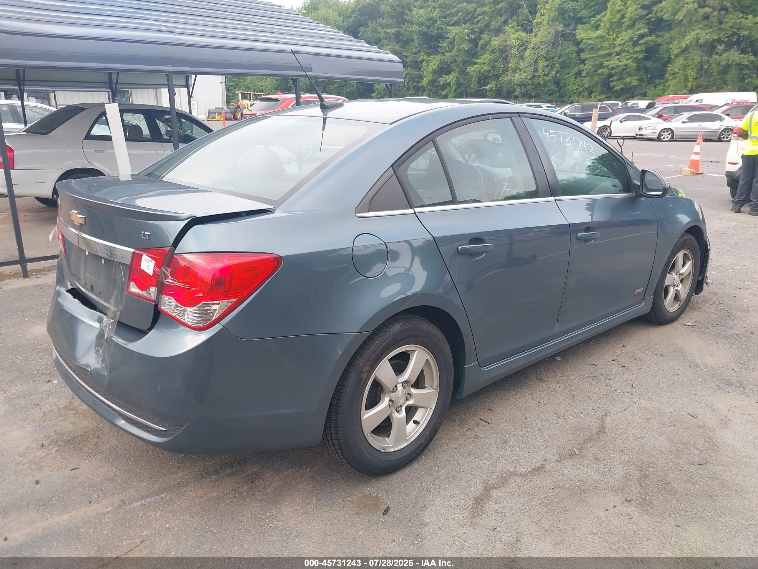 2012 Chevrolet Cruze 1lt Blue vin: 1G1PF5SC0C7323776