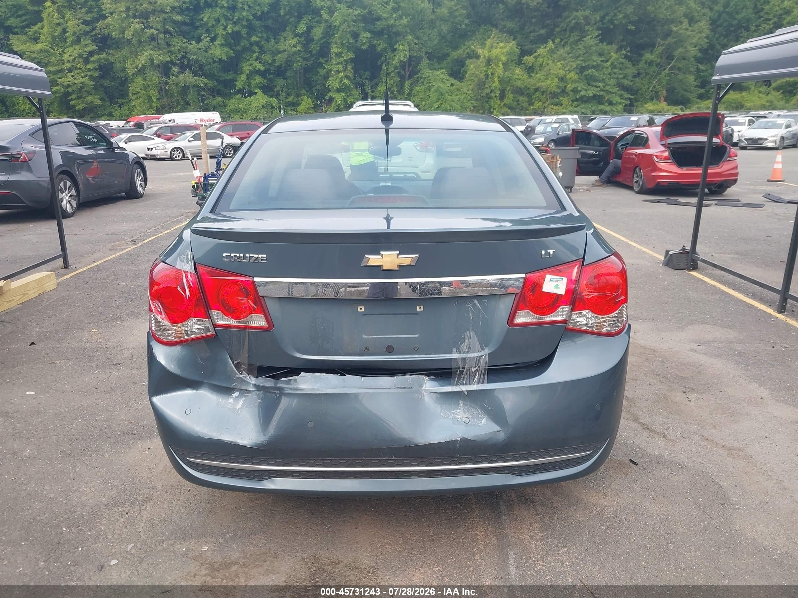 2012 Chevrolet Cruze 1lt Blue vin: 1G1PF5SC0C7323776