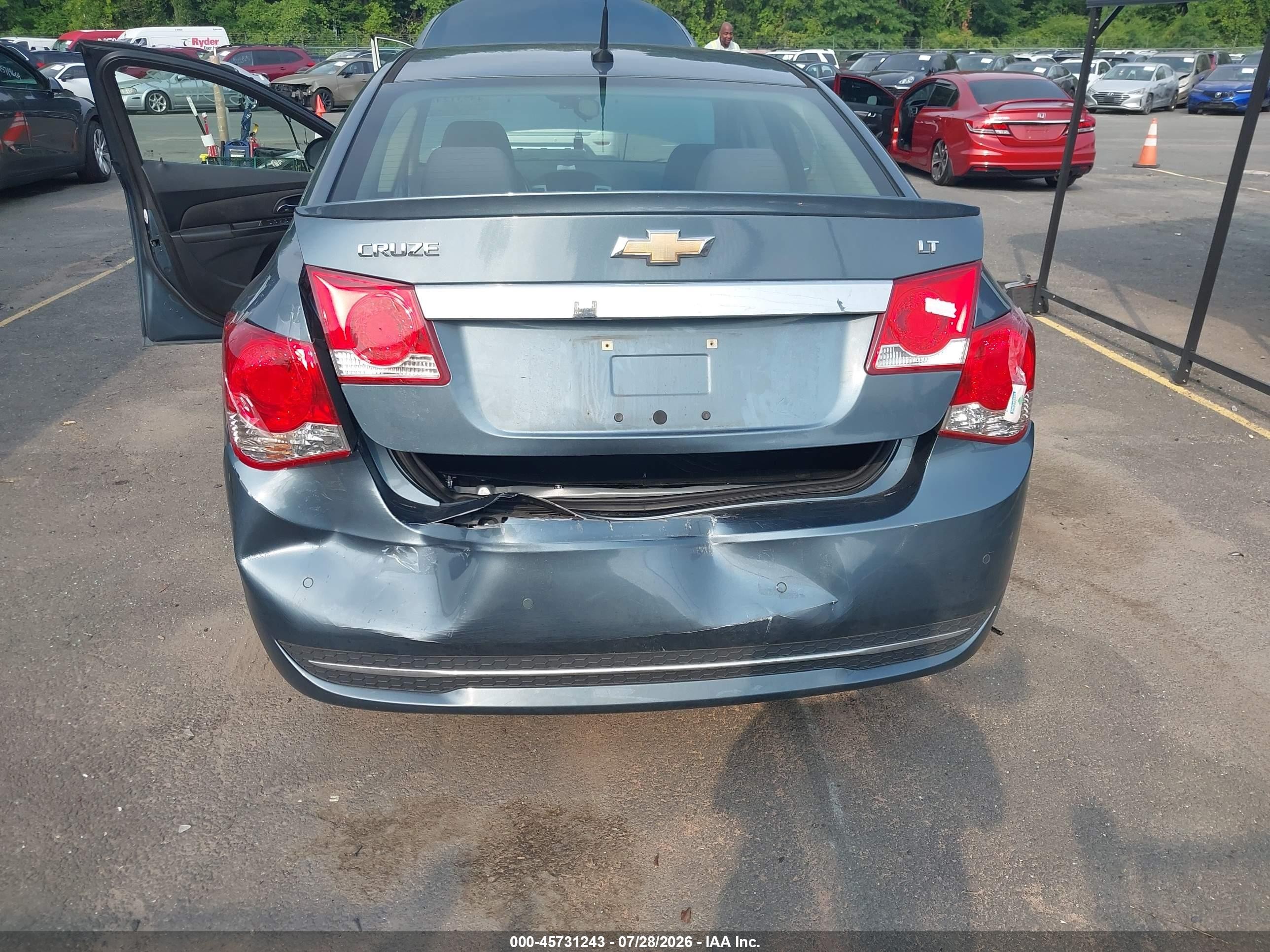 2012 Chevrolet Cruze 1lt Blue vin: 1G1PF5SC0C7323776