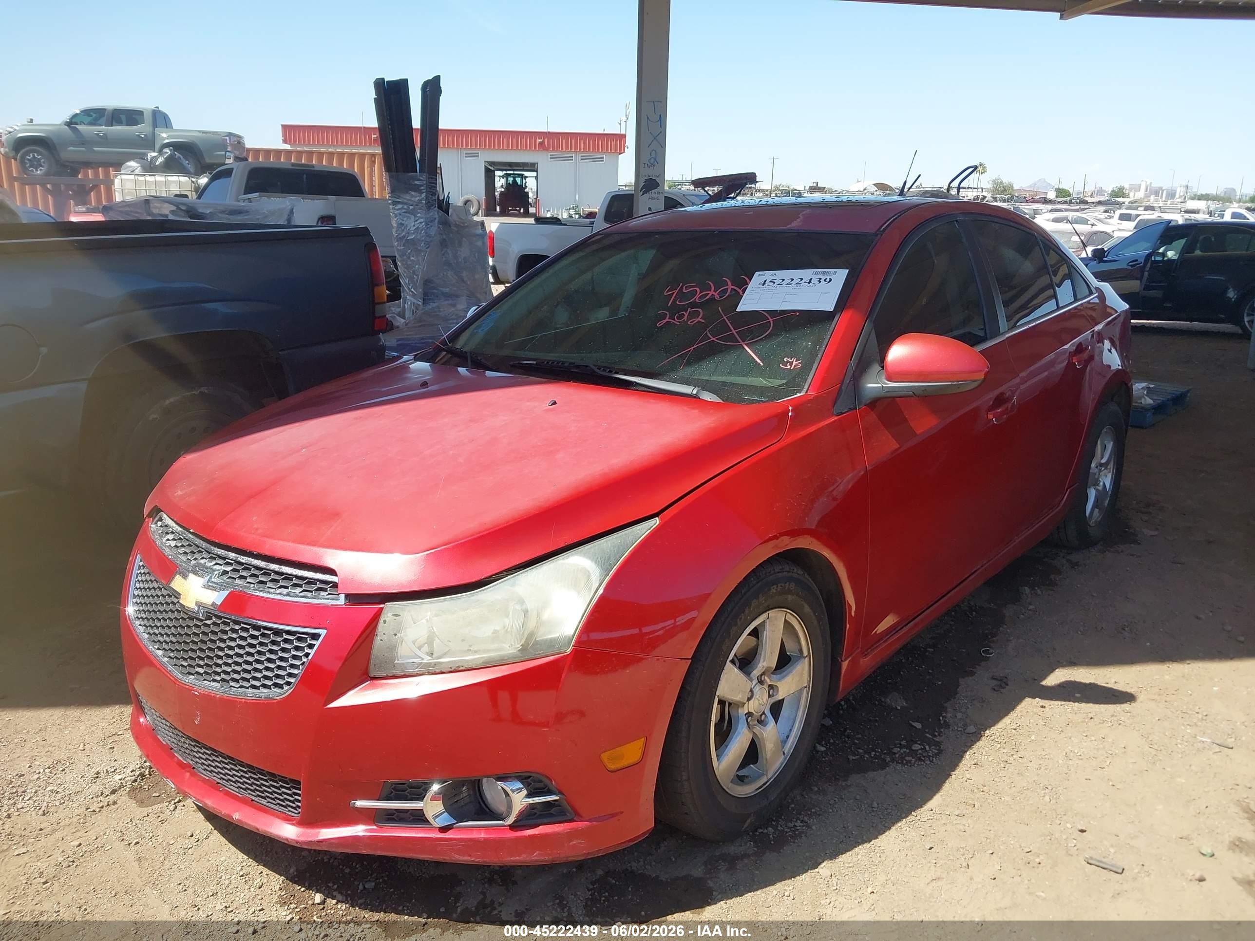 2012 Chevrolet Cruze 1lt Red vin: 1G1PF5SC0C7386540