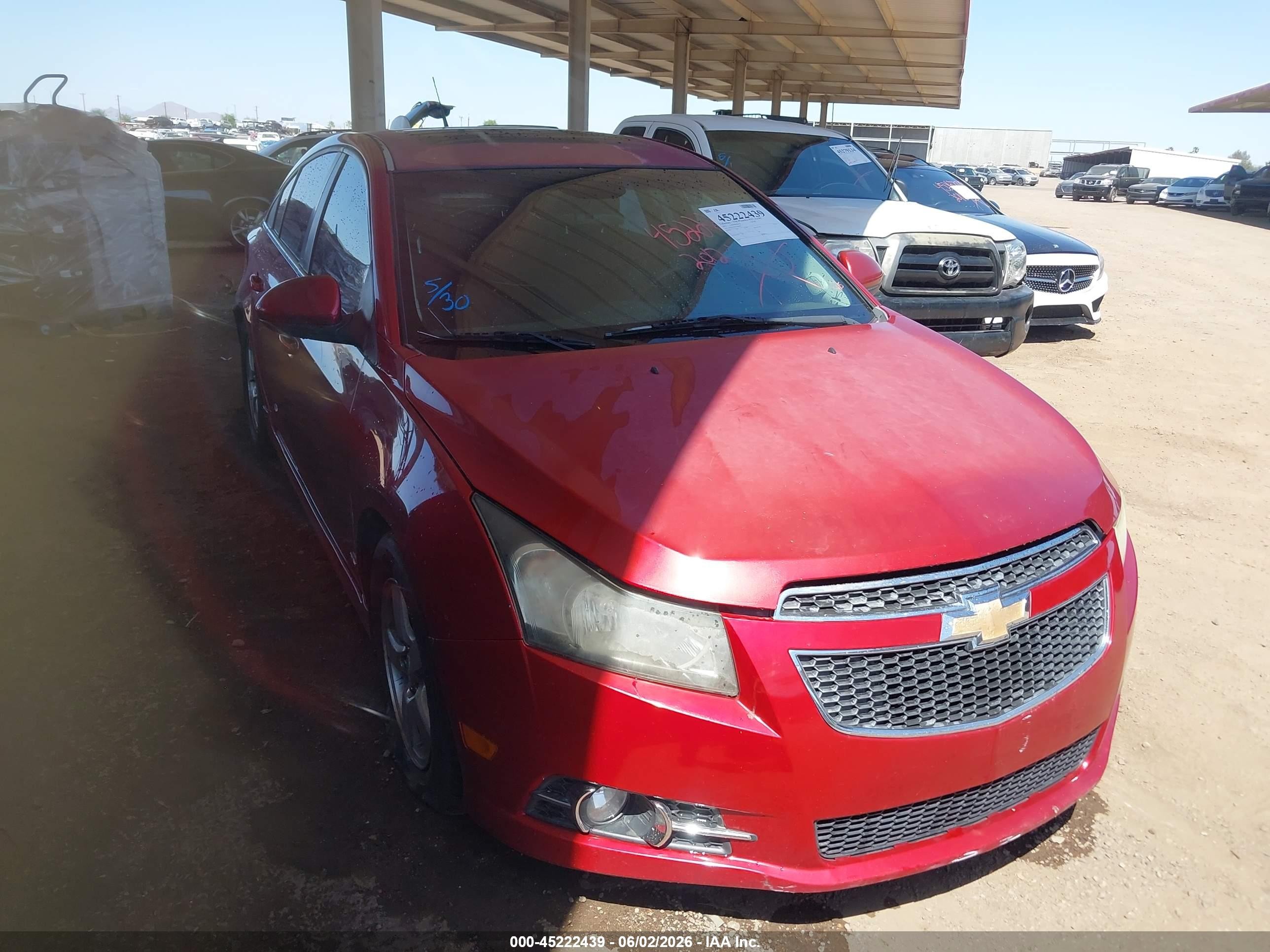 2012 Chevrolet Cruze 1lt Red vin: 1G1PF5SC0C7386540