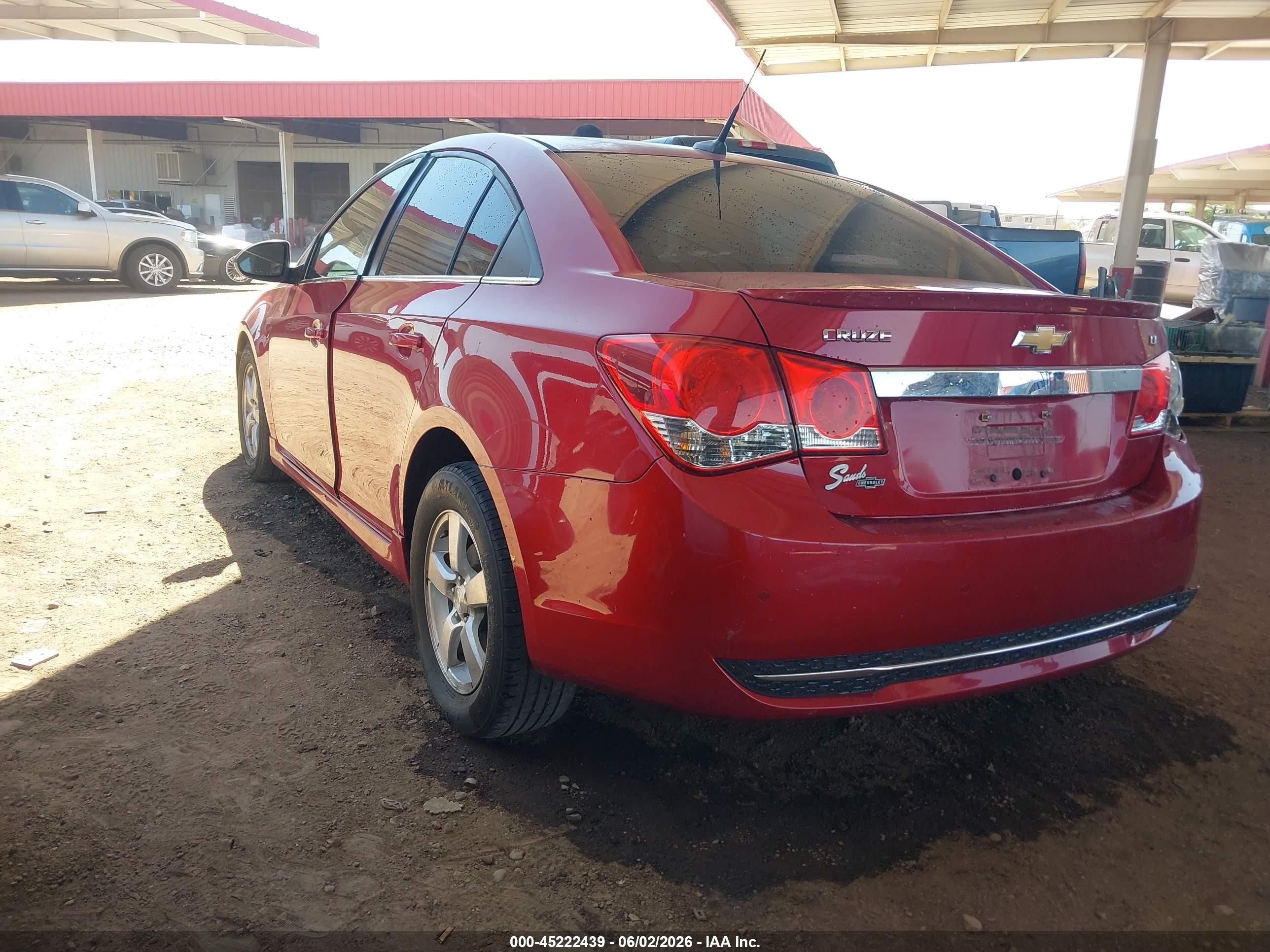 2012 Chevrolet Cruze 1lt Red vin: 1G1PF5SC0C7386540