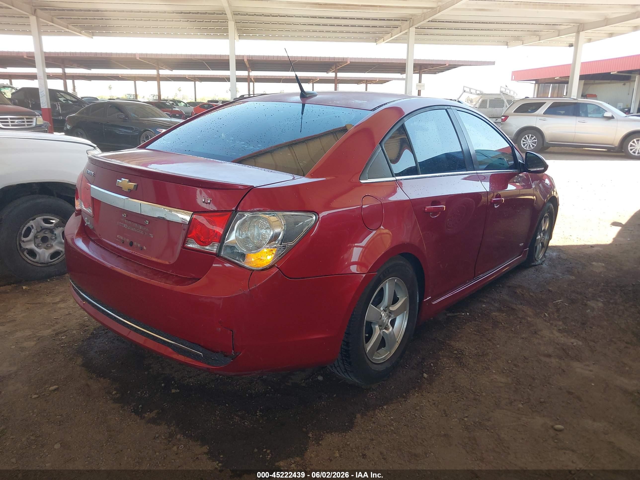2012 Chevrolet Cruze 1lt Red vin: 1G1PF5SC0C7386540