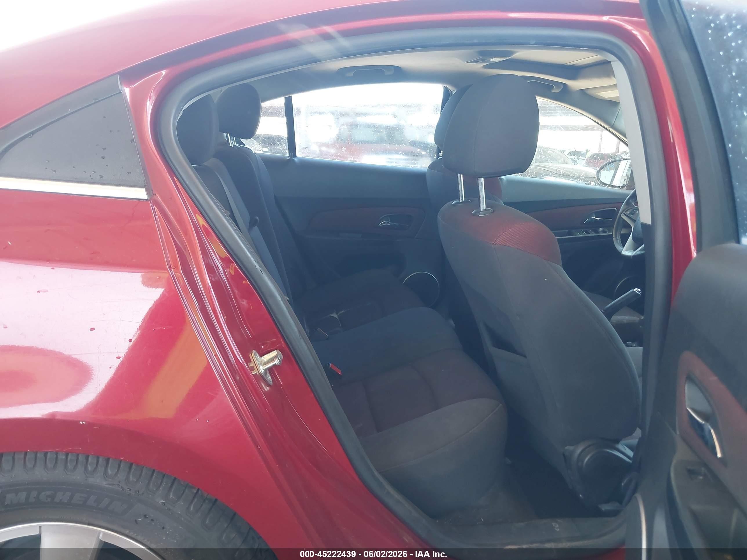 2012 Chevrolet Cruze 1lt Red vin: 1G1PF5SC0C7386540