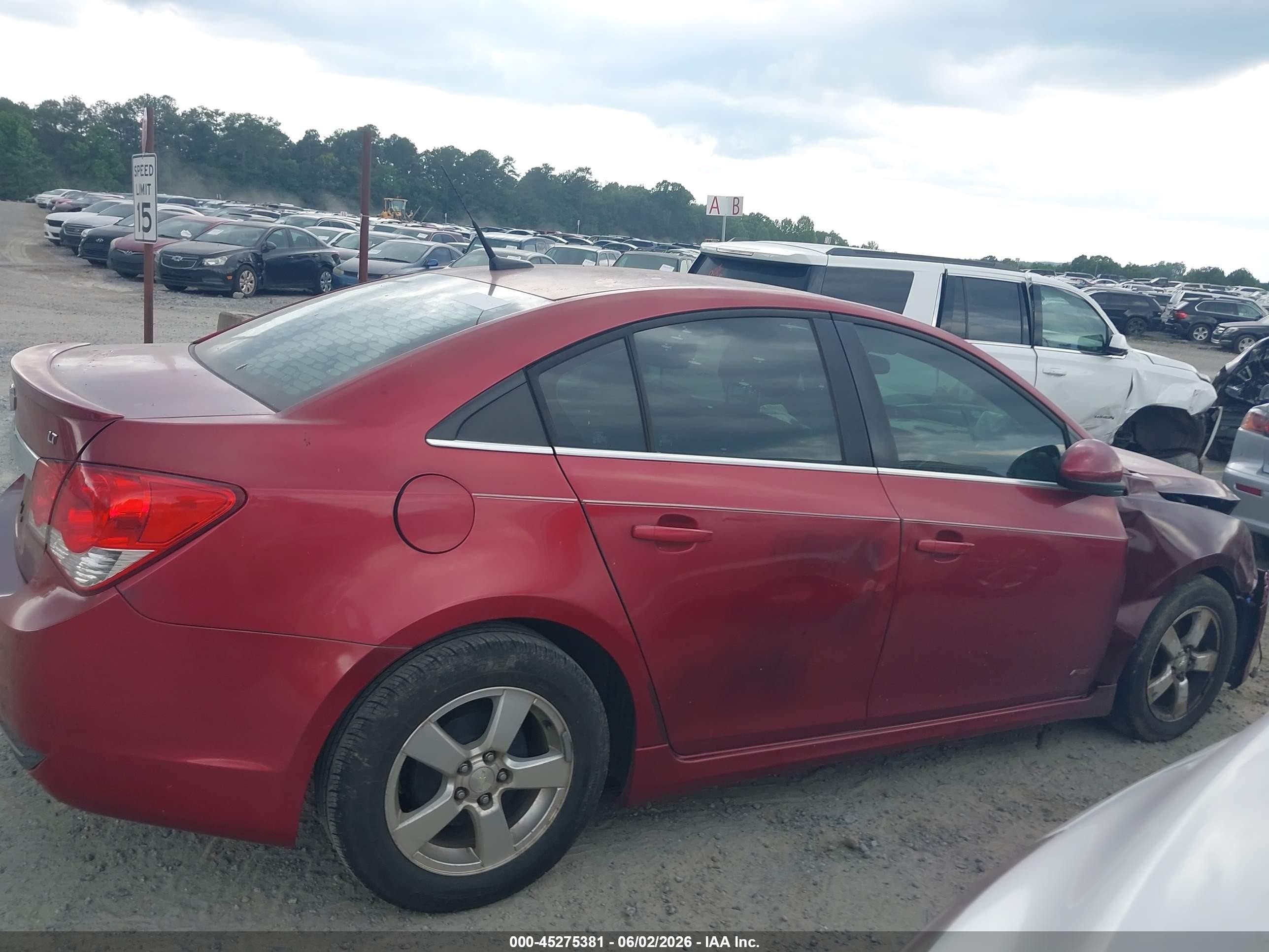 2012 Chevrolet Cruze 1lt Red vin: 1G1PF5SC0C7392287