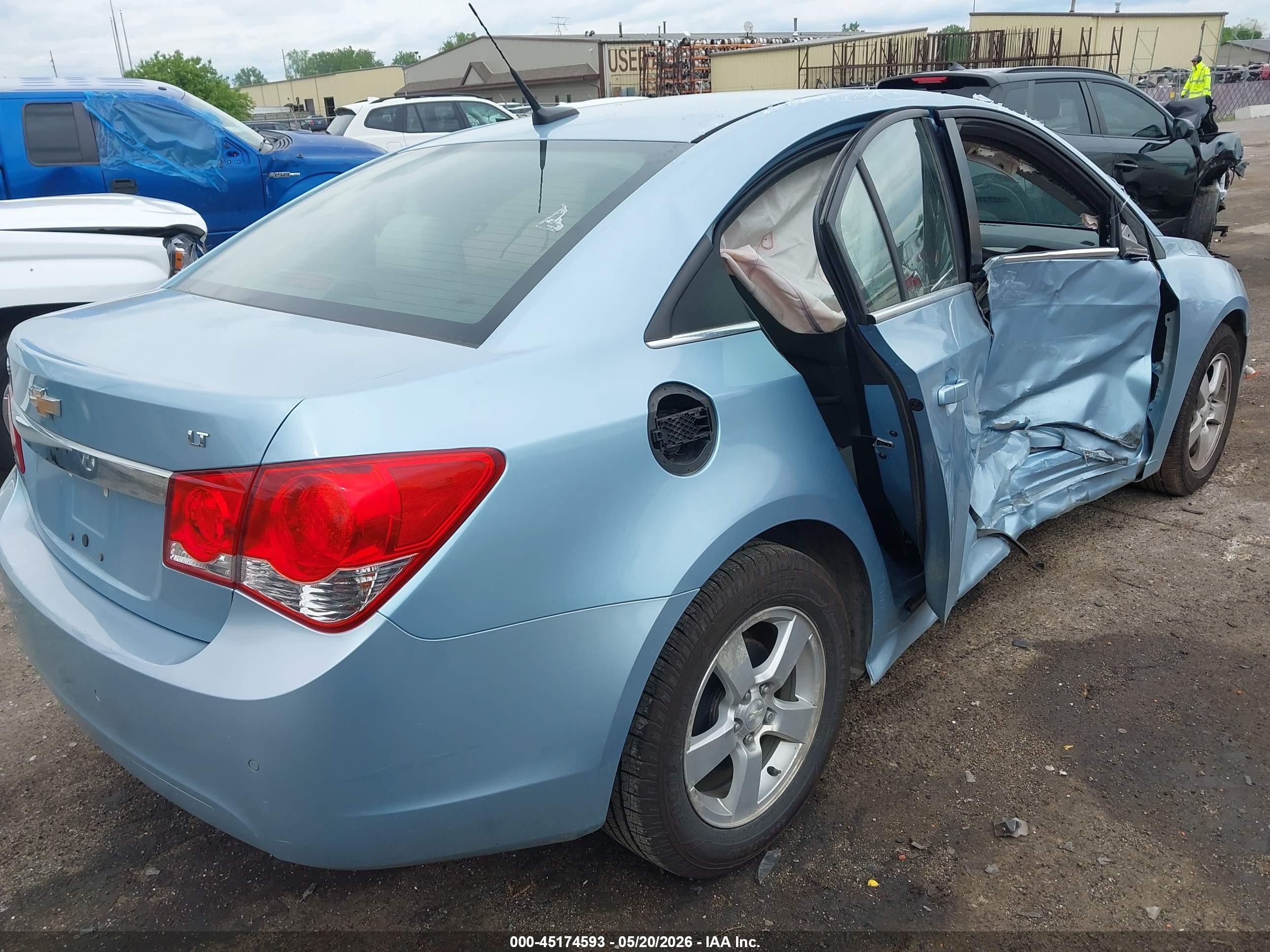 2012 Chevrolet Cruze 1lt Blue vin: 1G1PF5SC1C7146669