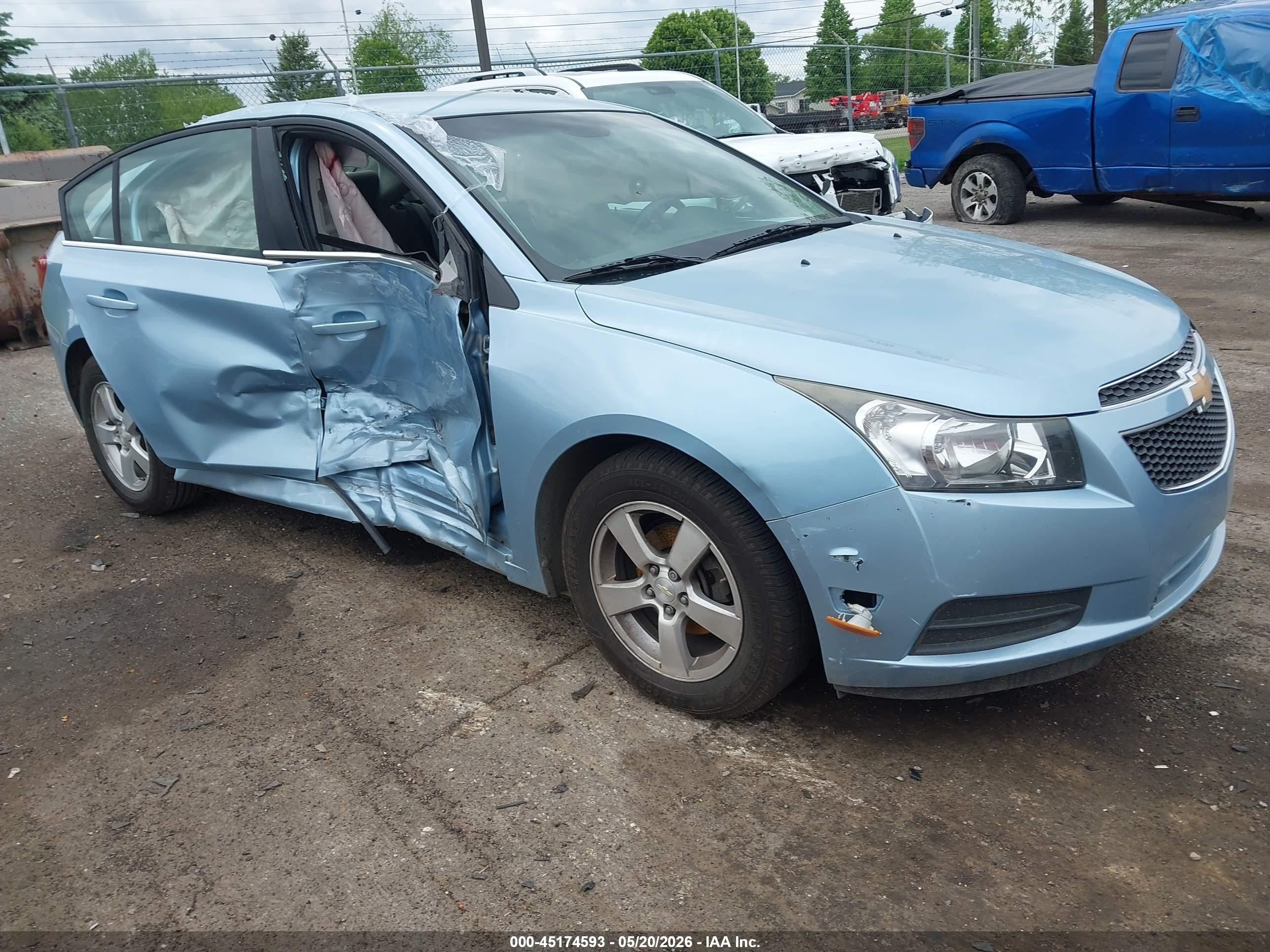 2012 Chevrolet Cruze 1lt Blue vin: 1G1PF5SC1C7146669