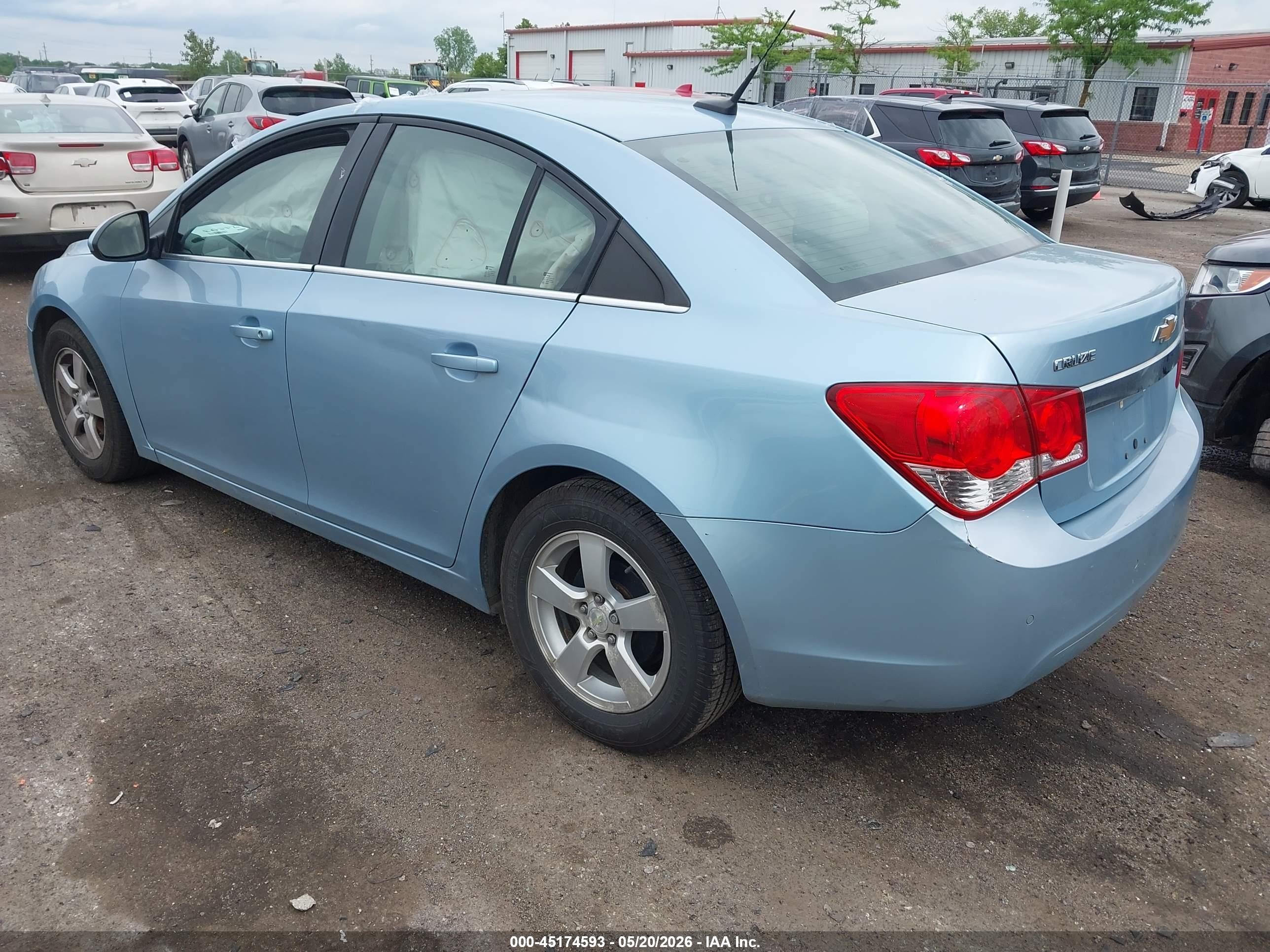 2012 Chevrolet Cruze 1lt Blue vin: 1G1PF5SC1C7146669