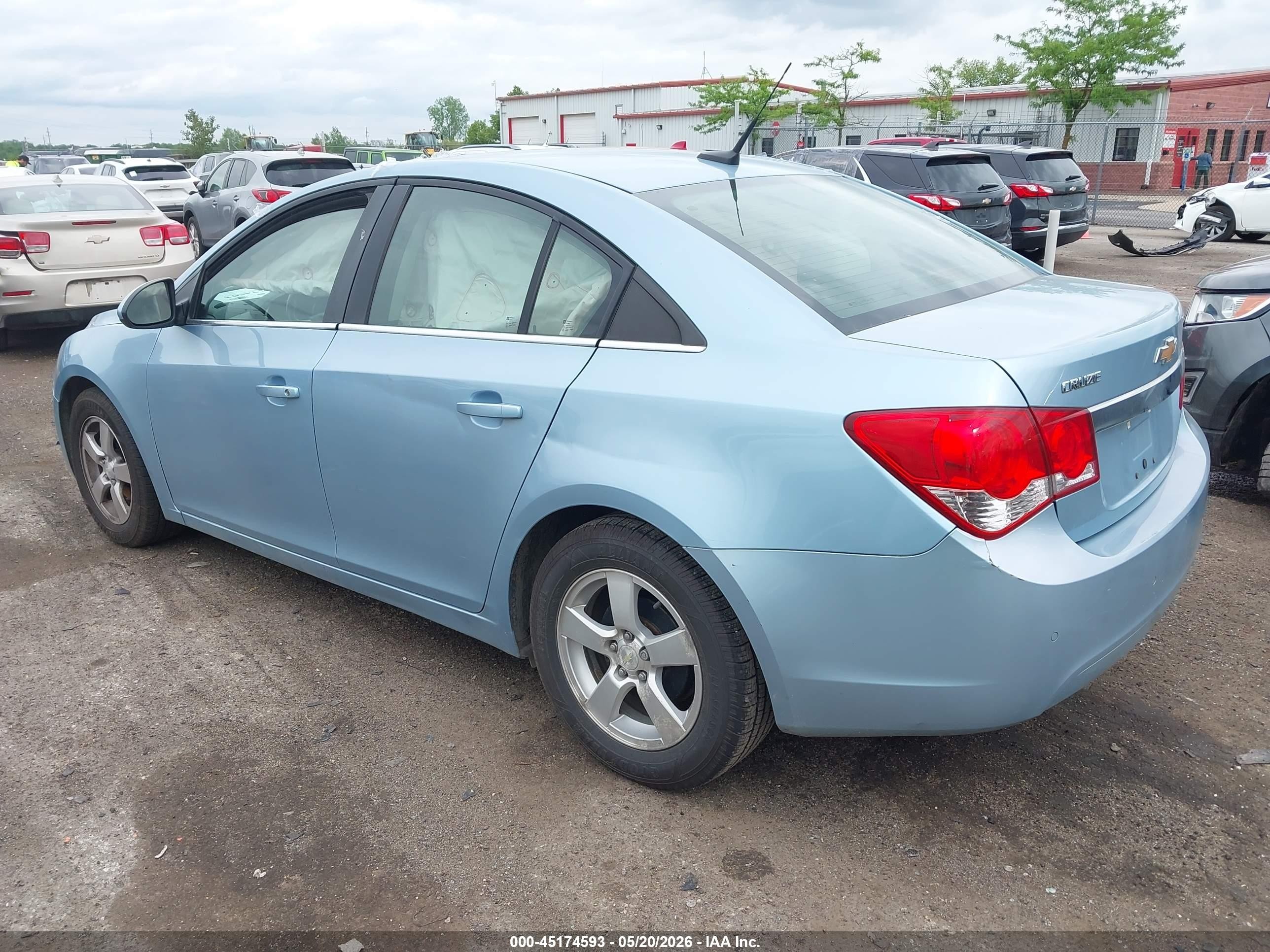 2012 Chevrolet Cruze 1lt Blue vin: 1G1PF5SC1C7146669