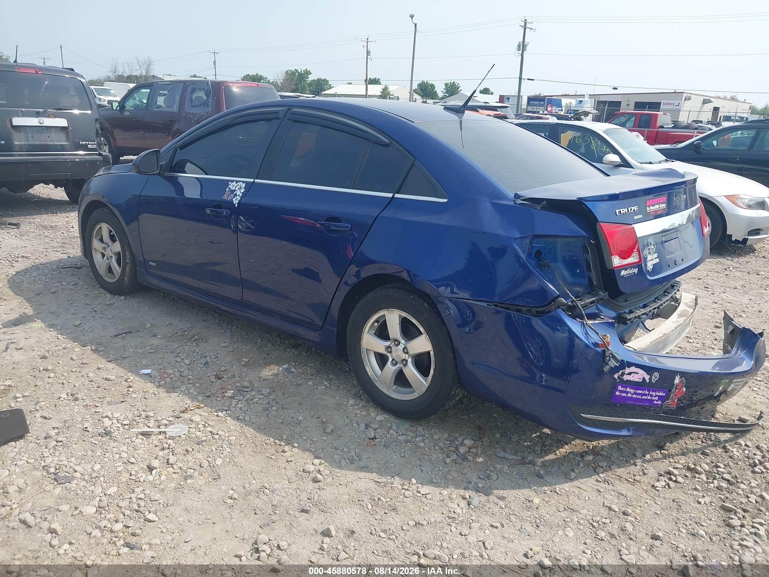 2012 Chevrolet Cruze 1lt Dark Blue vin: 1G1PF5SC1C7167005