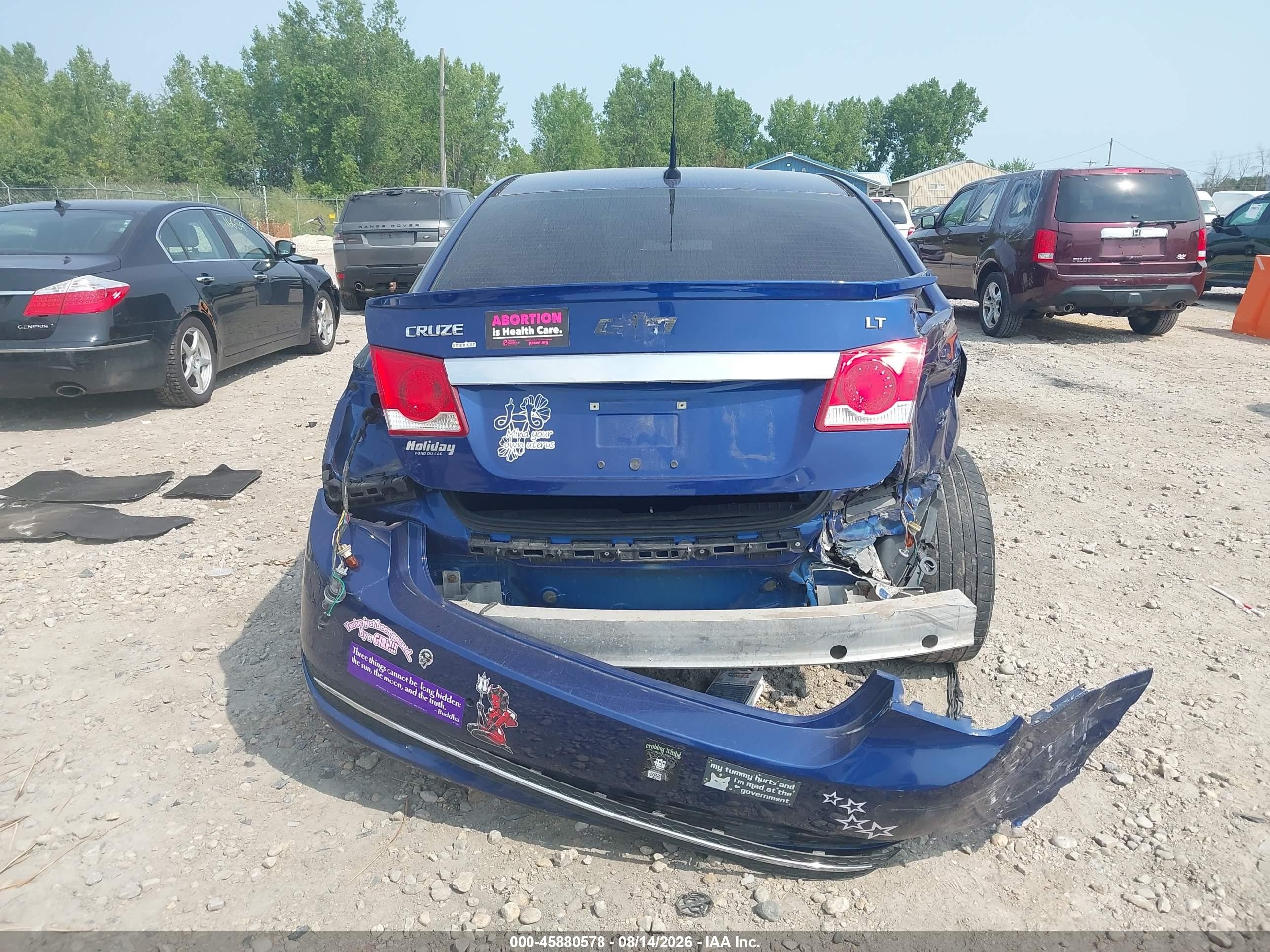 2012 Chevrolet Cruze 1lt Dark Blue vin: 1G1PF5SC1C7167005