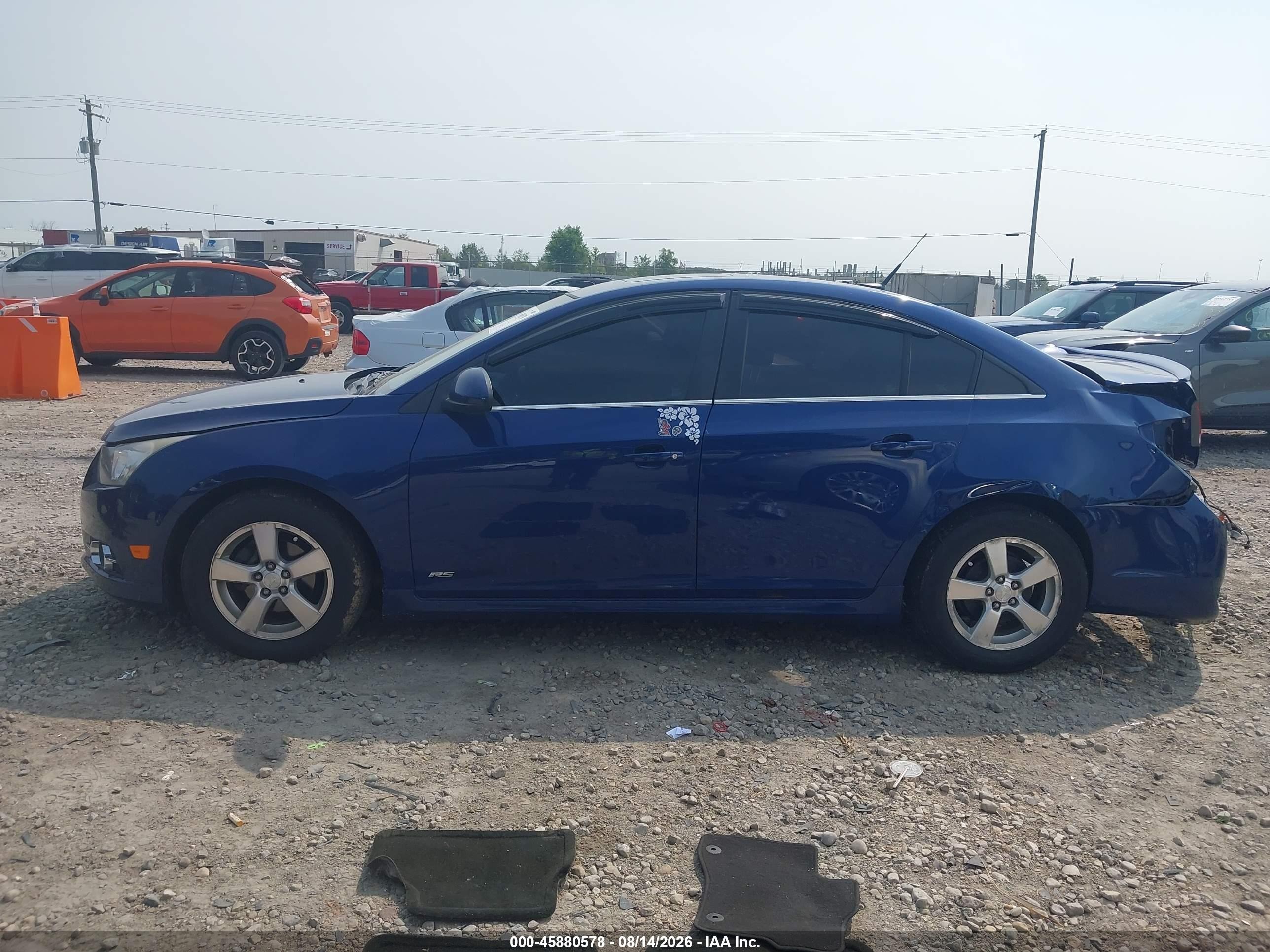 2012 Chevrolet Cruze 1lt Dark Blue vin: 1G1PF5SC1C7167005
