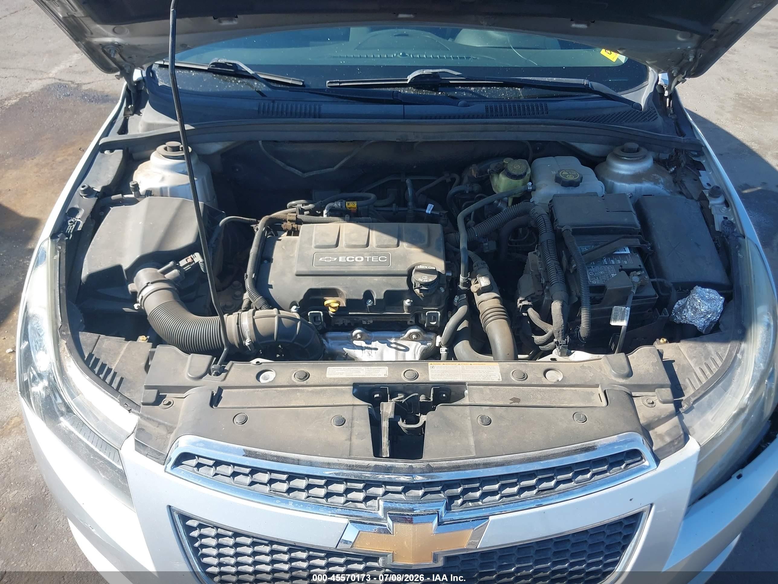 2012 Chevrolet Cruze 1lt Silver vin: 1G1PF5SC1C7189103