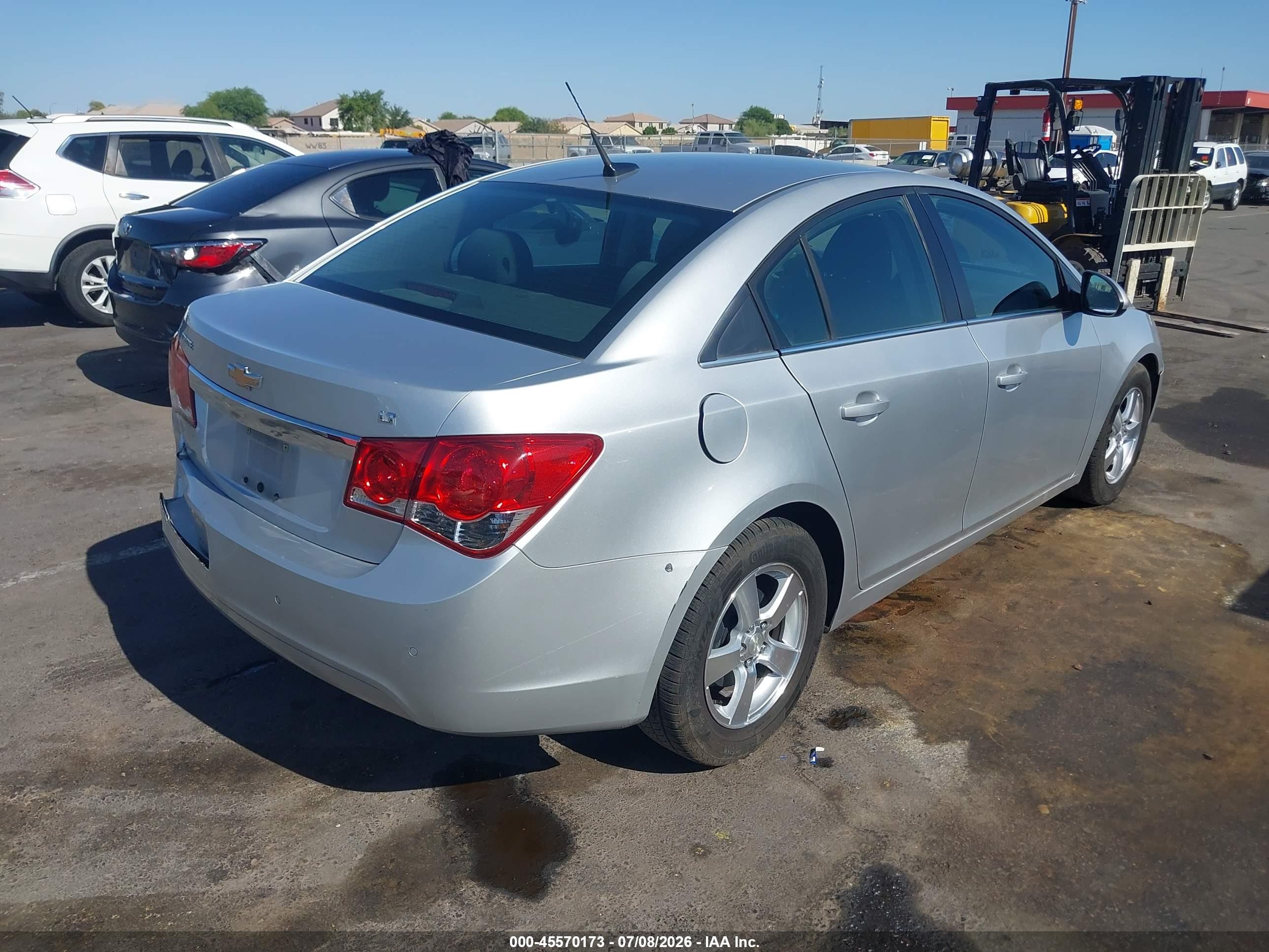 2012 Chevrolet Cruze 1lt Silver vin: 1G1PF5SC1C7189103