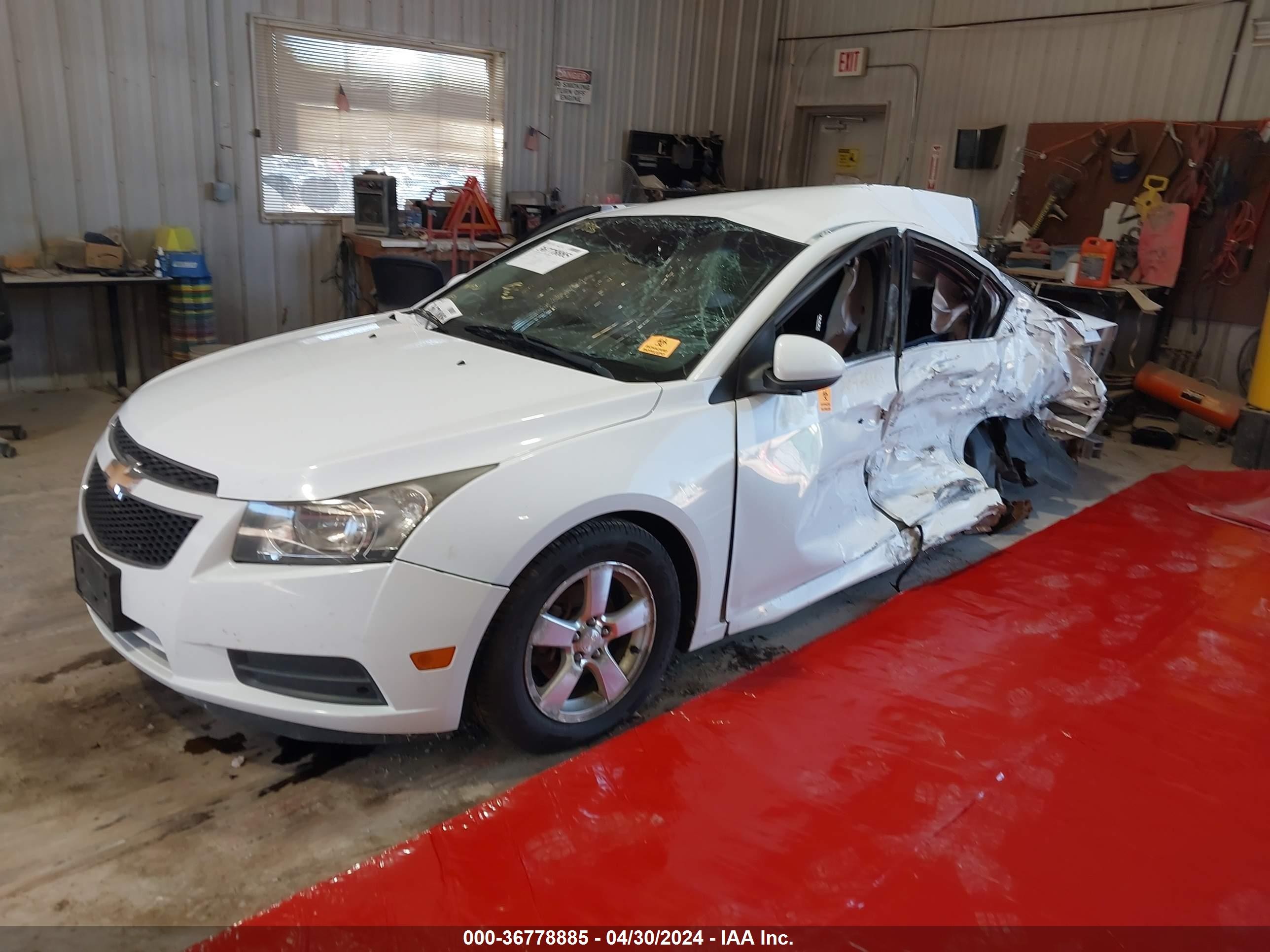 2012 Chevrolet Cruze 1lt White vin: 1G1PF5SC1C7220740
