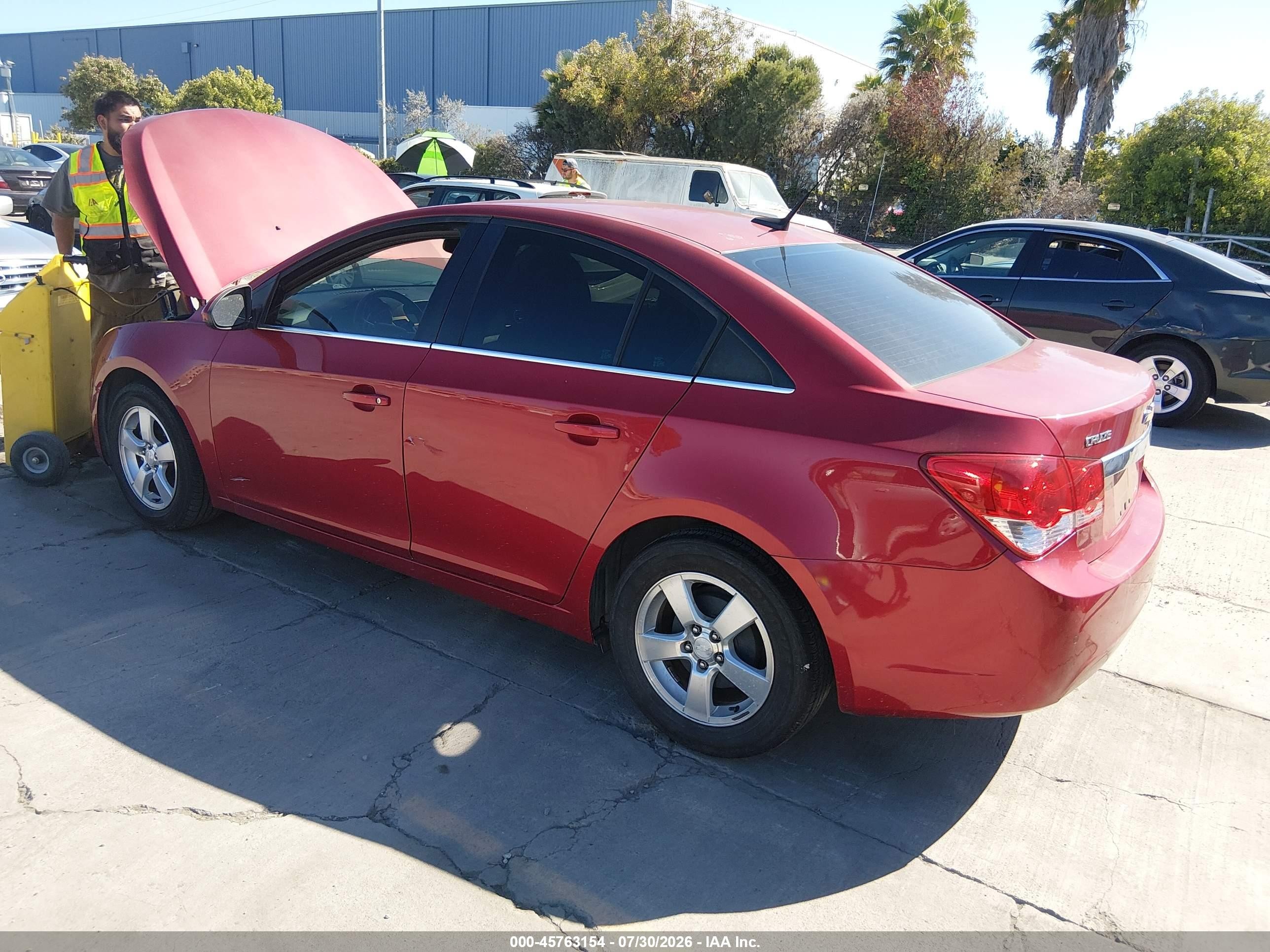 2012 Chevrolet Cruze 1lt Red vin: 1G1PF5SC1C7243046