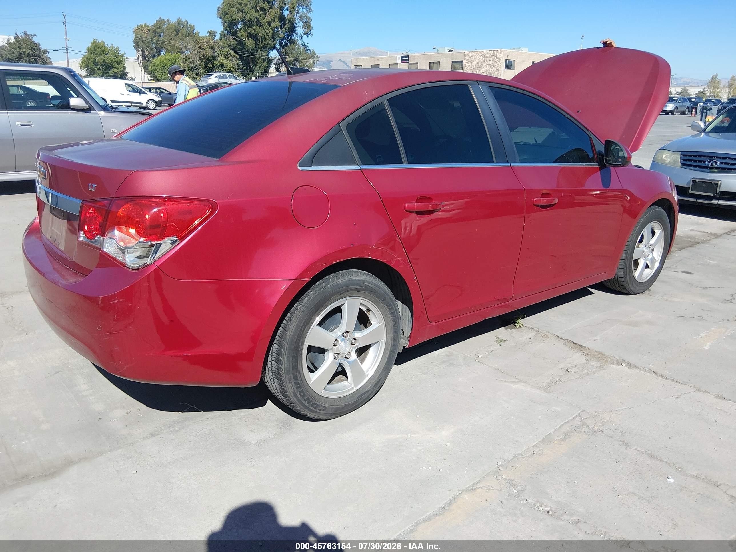 2012 Chevrolet Cruze 1lt Red vin: 1G1PF5SC1C7243046
