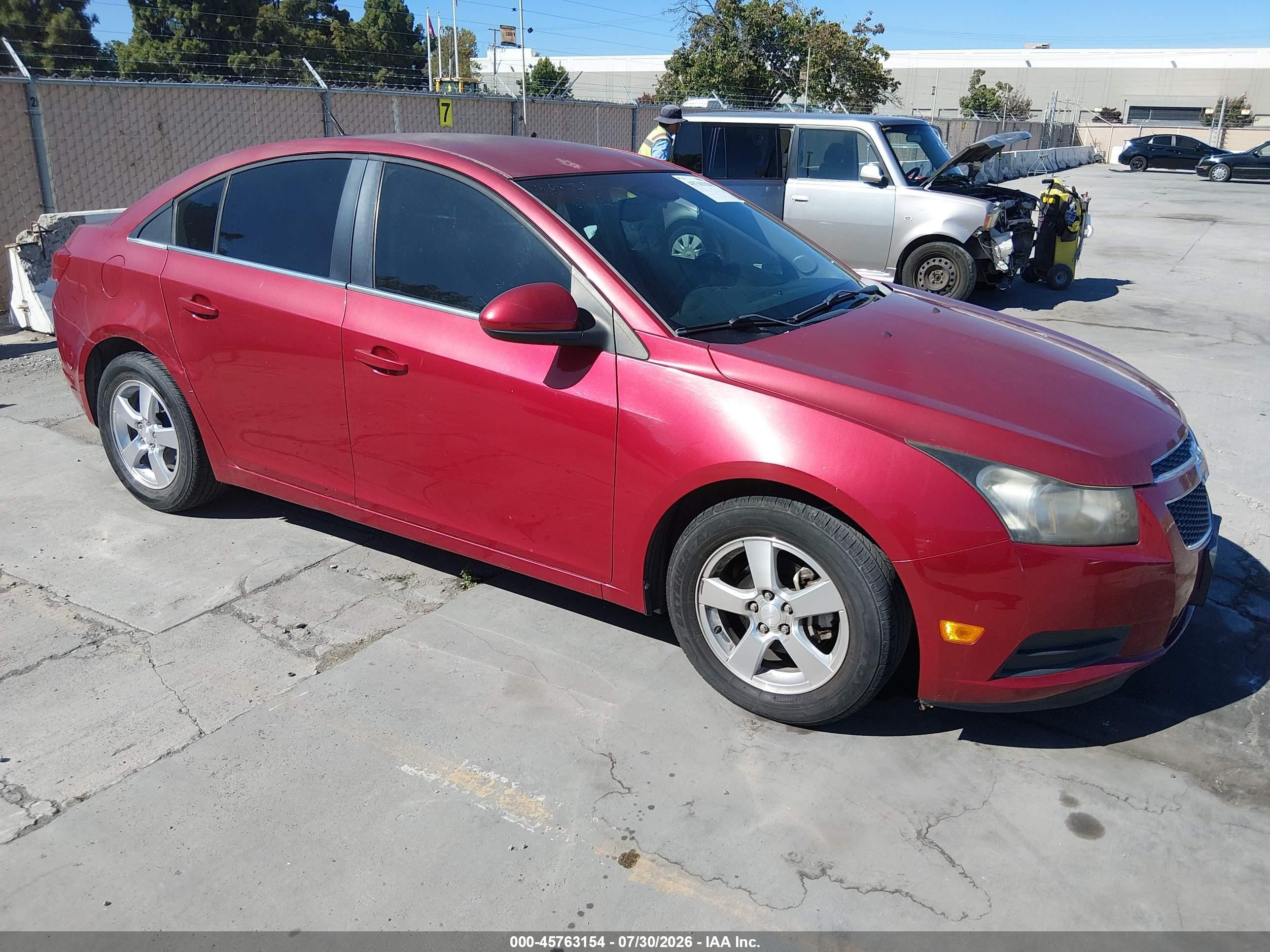 2012 Chevrolet Cruze 1lt Red vin: 1G1PF5SC1C7243046