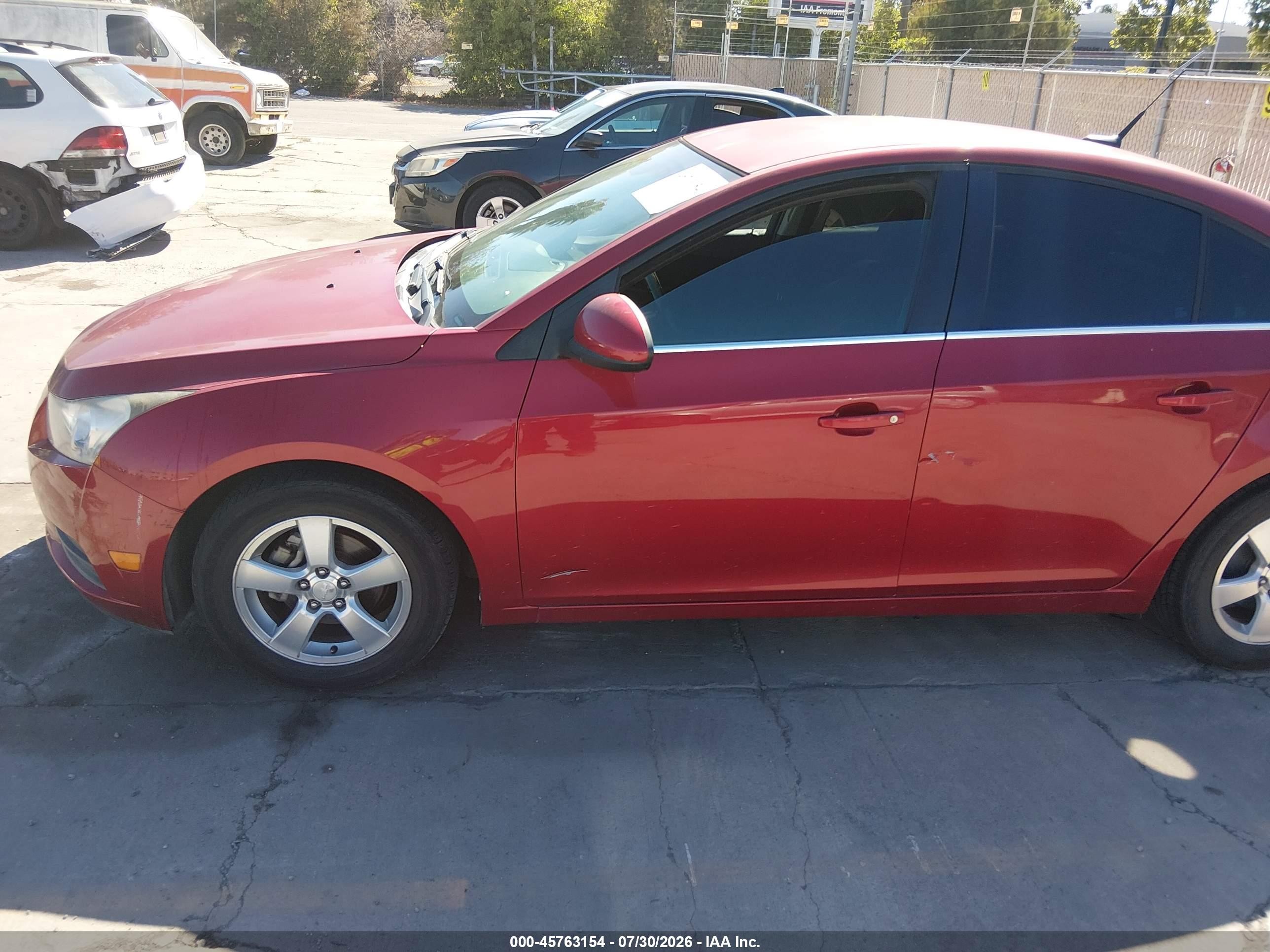 2012 Chevrolet Cruze 1lt Red vin: 1G1PF5SC1C7243046