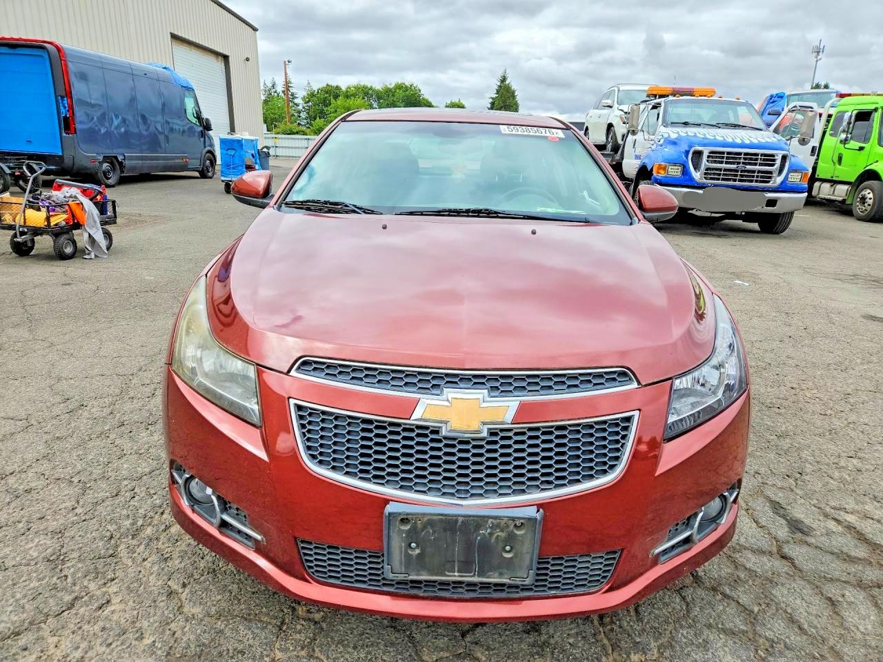 2012 Chevrolet Cruze Lt Red vin: 1G1PF5SC1C7258436