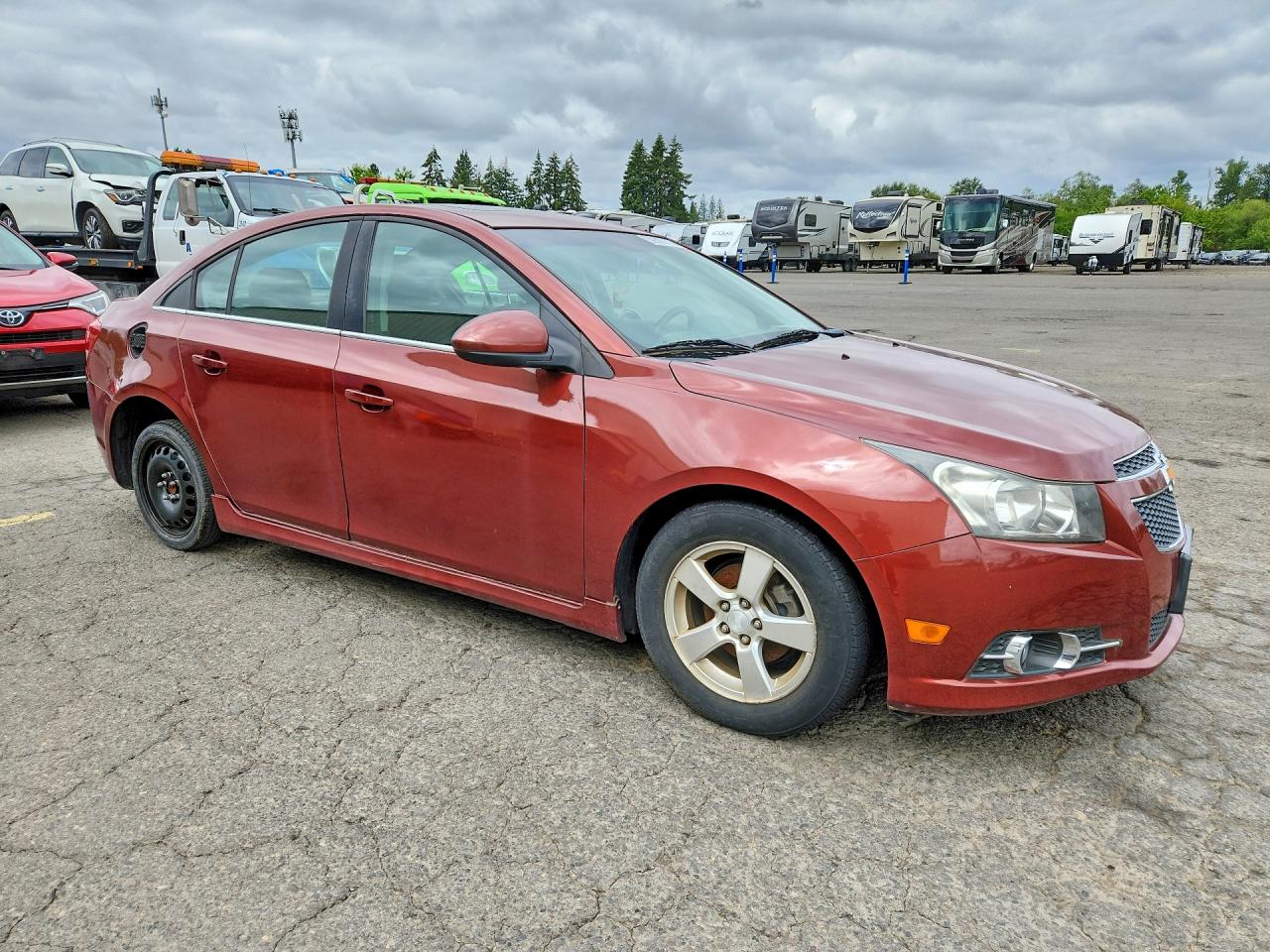 2012 Chevrolet Cruze Lt Red vin: 1G1PF5SC1C7258436