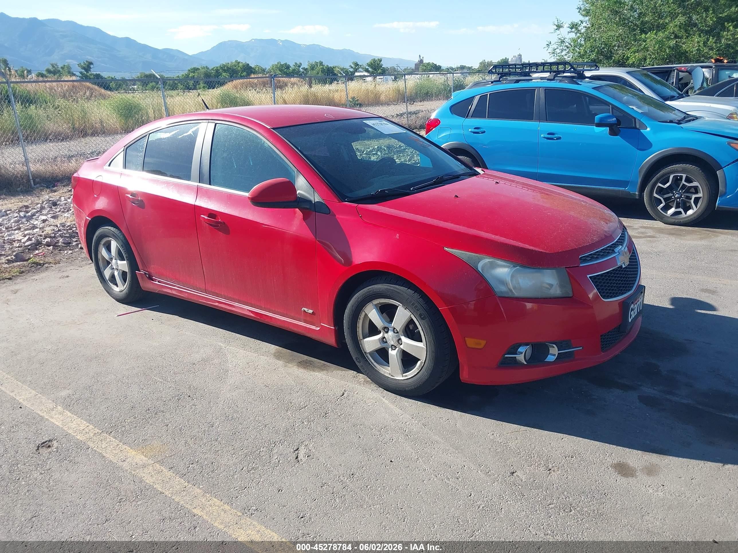 2012 Chevrolet Cruze 1lt Red vin: 1G1PF5SC1C7272403