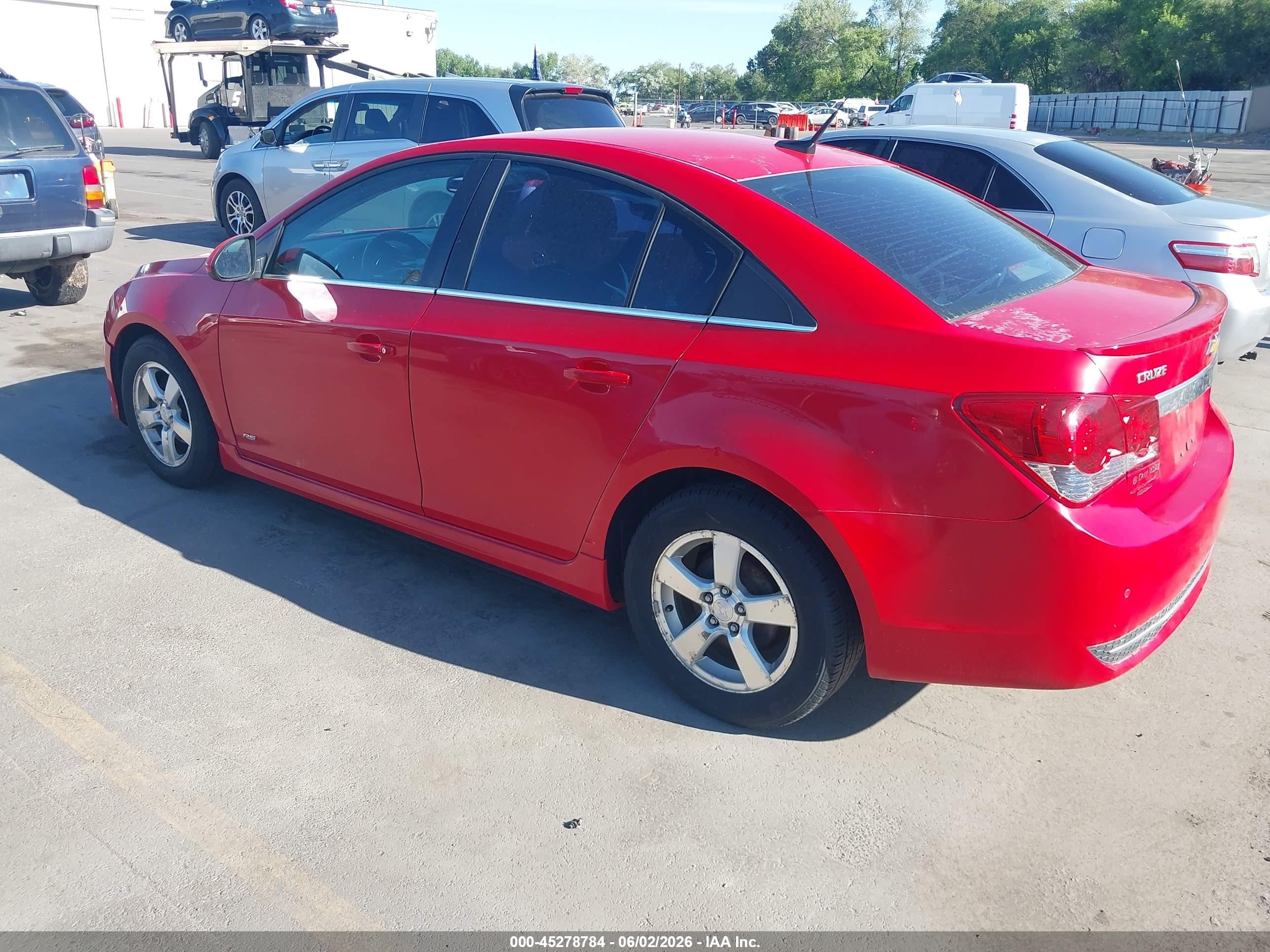 2012 Chevrolet Cruze 1lt Red vin: 1G1PF5SC1C7272403