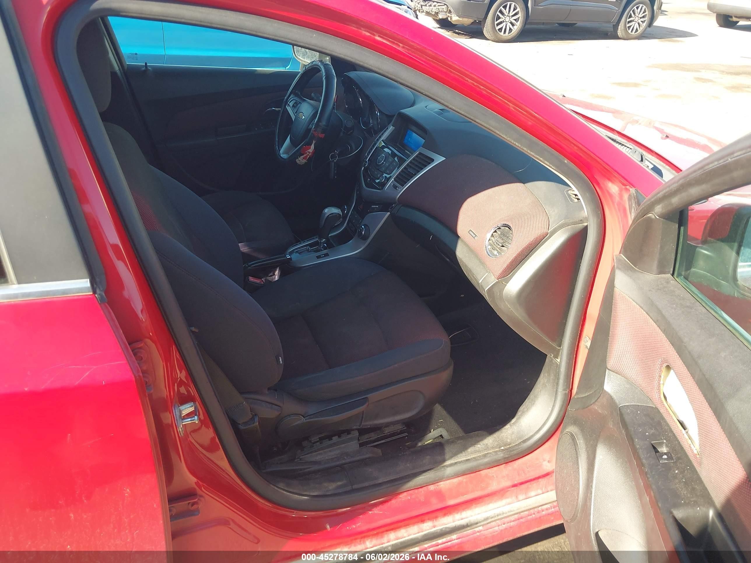 2012 Chevrolet Cruze 1lt Red vin: 1G1PF5SC1C7272403