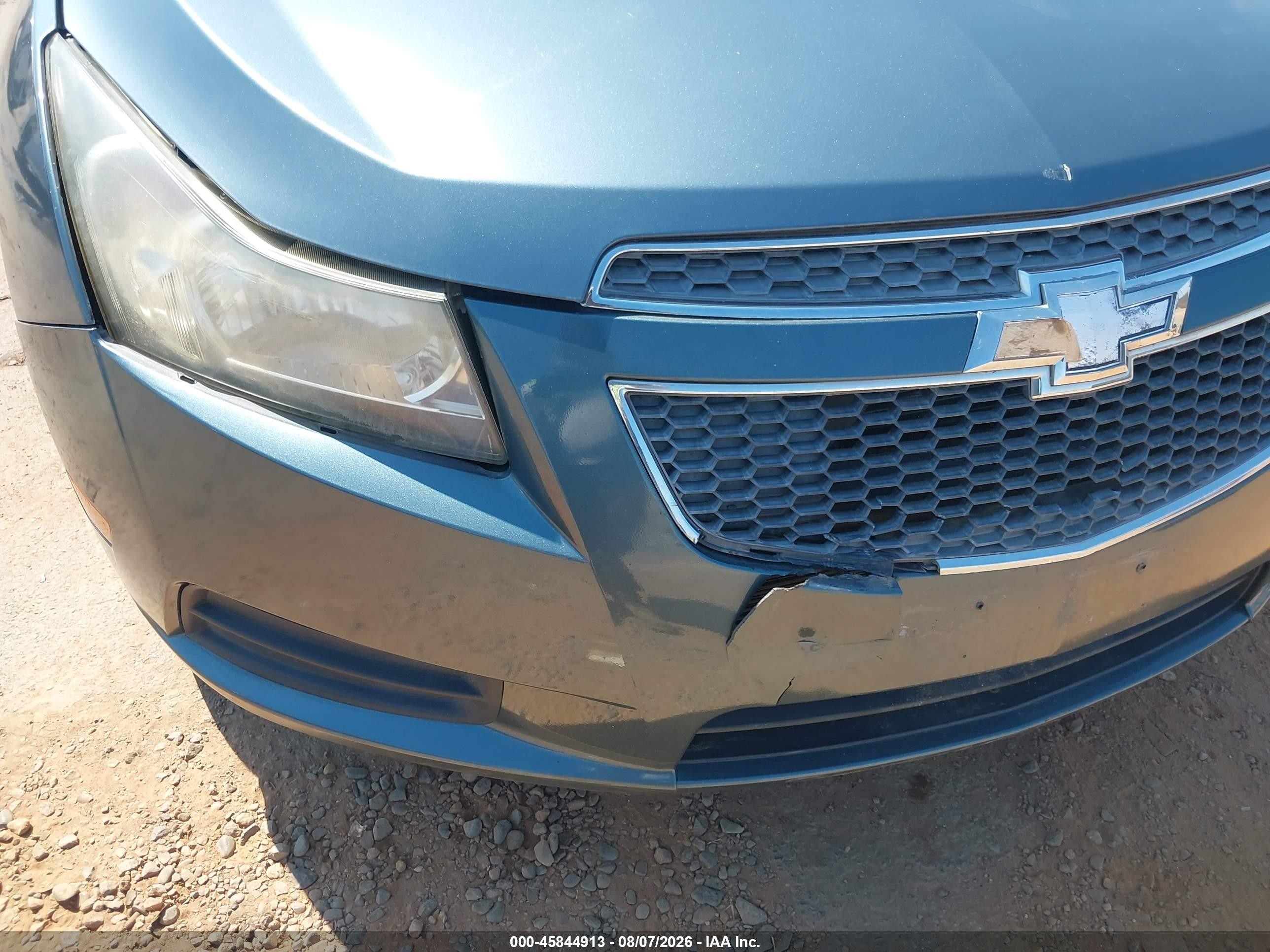 2012 Chevrolet Cruze 1lt Blue vin: 1G1PF5SC1C7339095