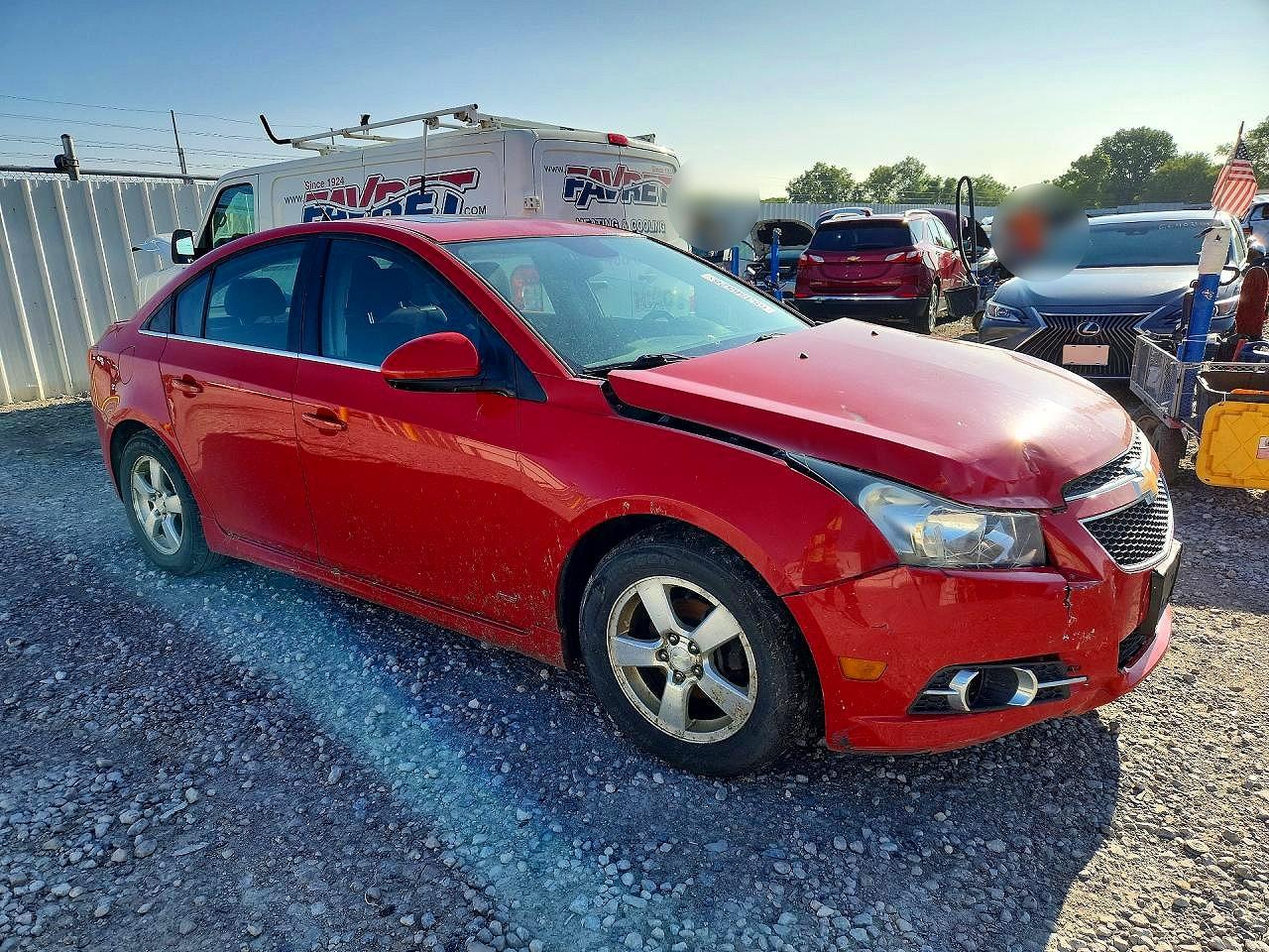 2012 Chevrolet Cruze Lt Red vin: 1G1PF5SC1C7354714