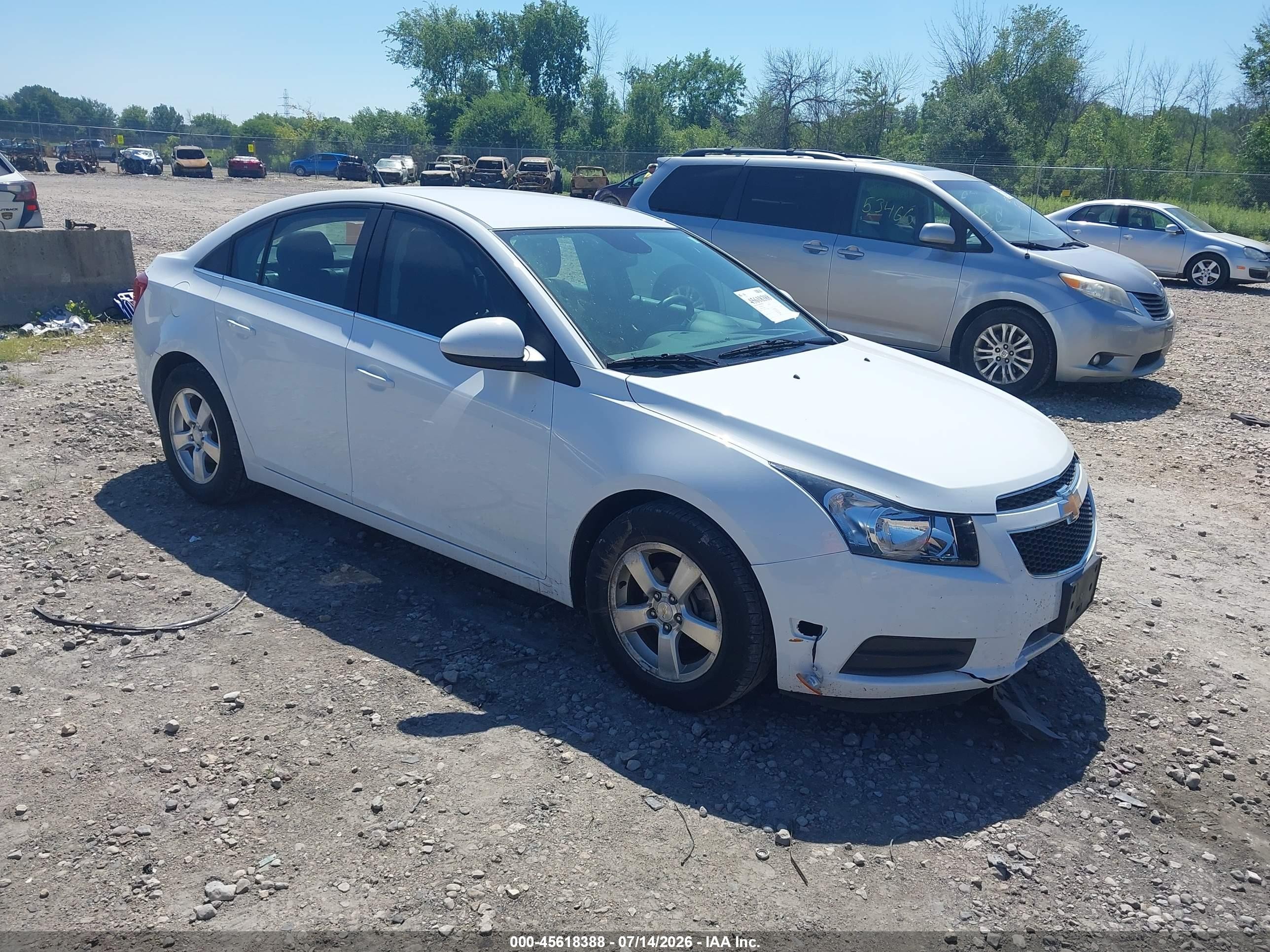 2012 Chevrolet Cruze 1lt White vin: 1G1PF5SC1C7392489