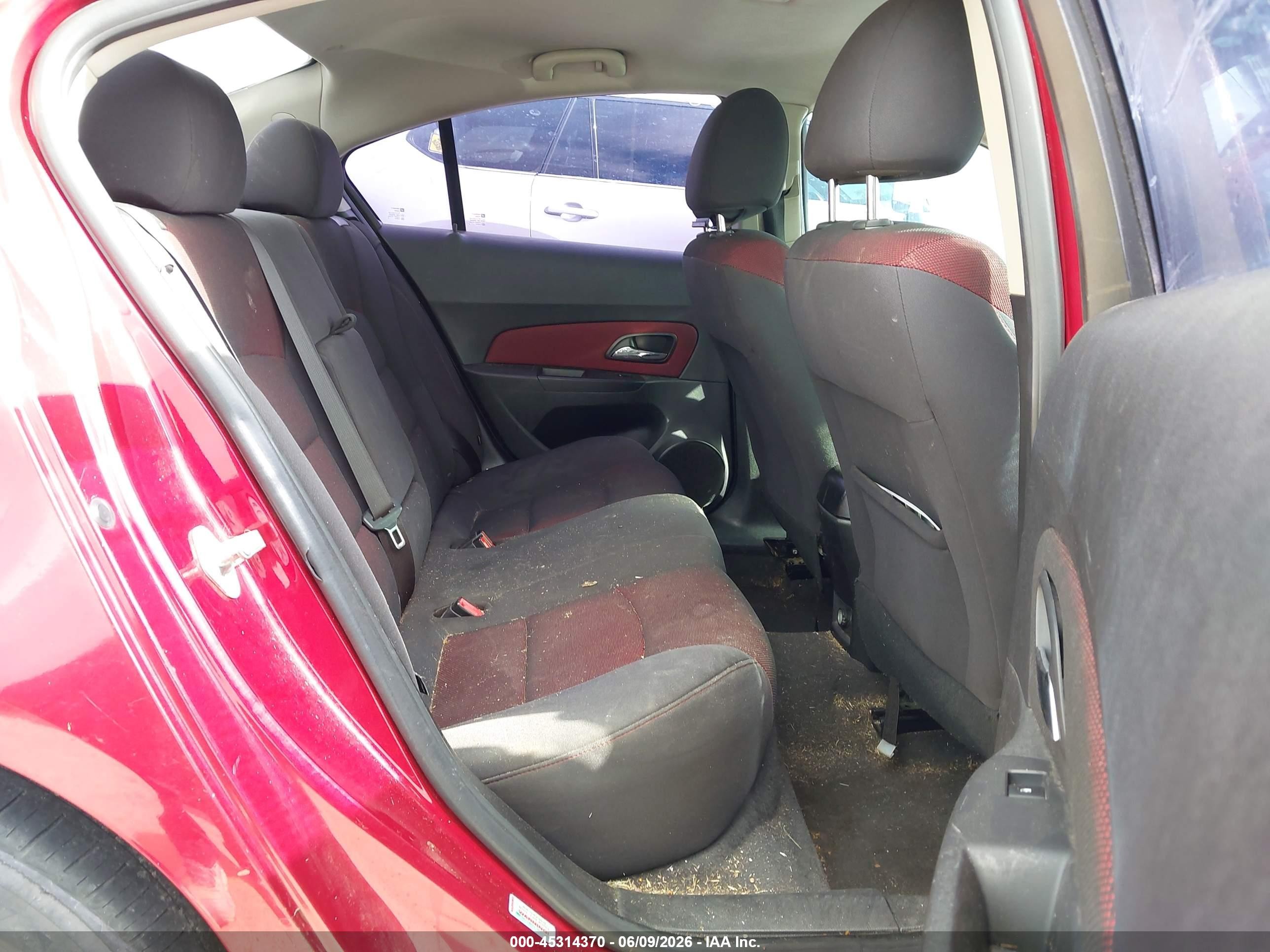 2012 Chevrolet Cruze 1lt Красный vin: 1G1PF5SC1C7403457