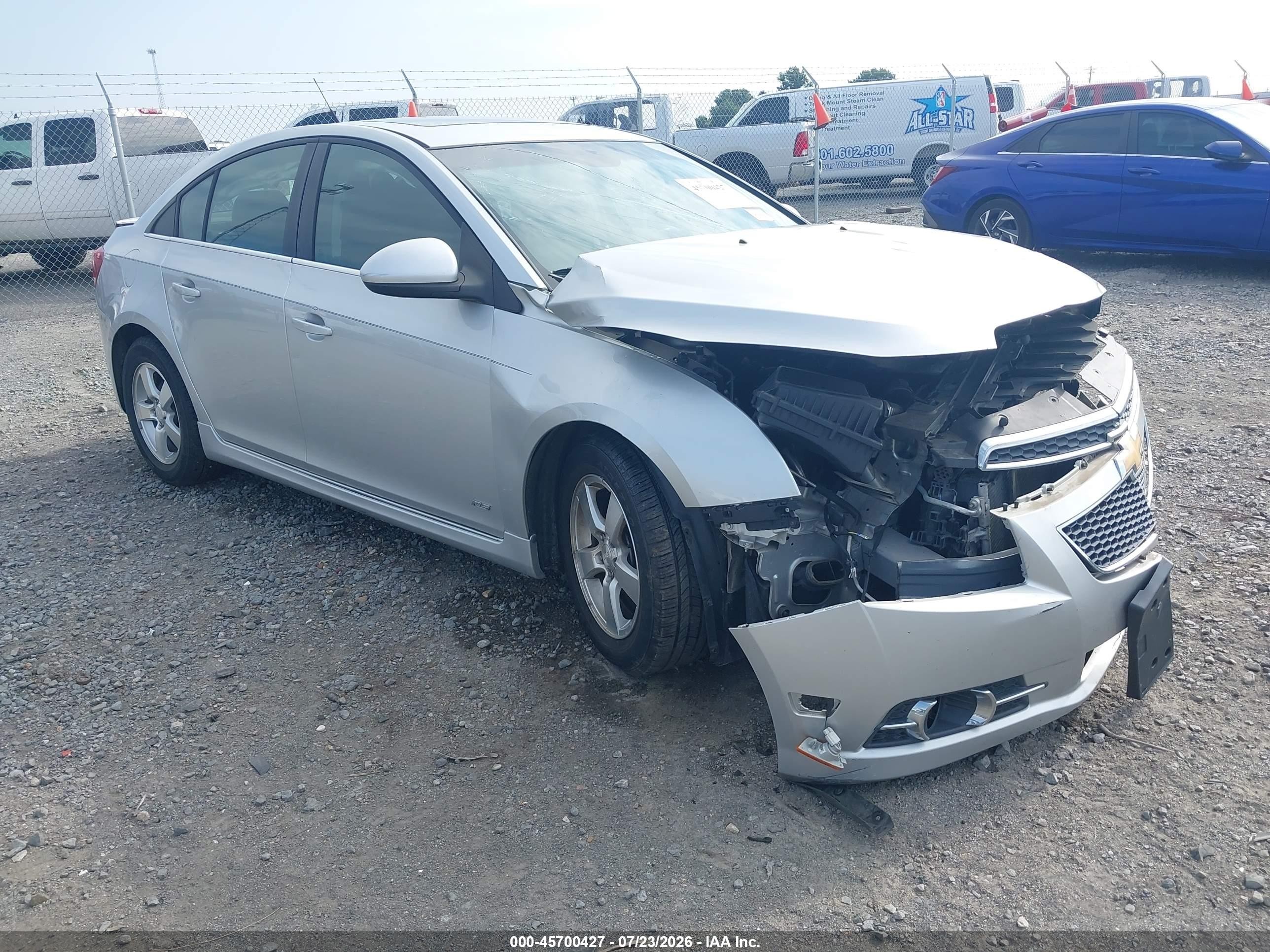 2012 Chevrolet Cruze 1lt Silver vin: 1G1PF5SC2C7198750
