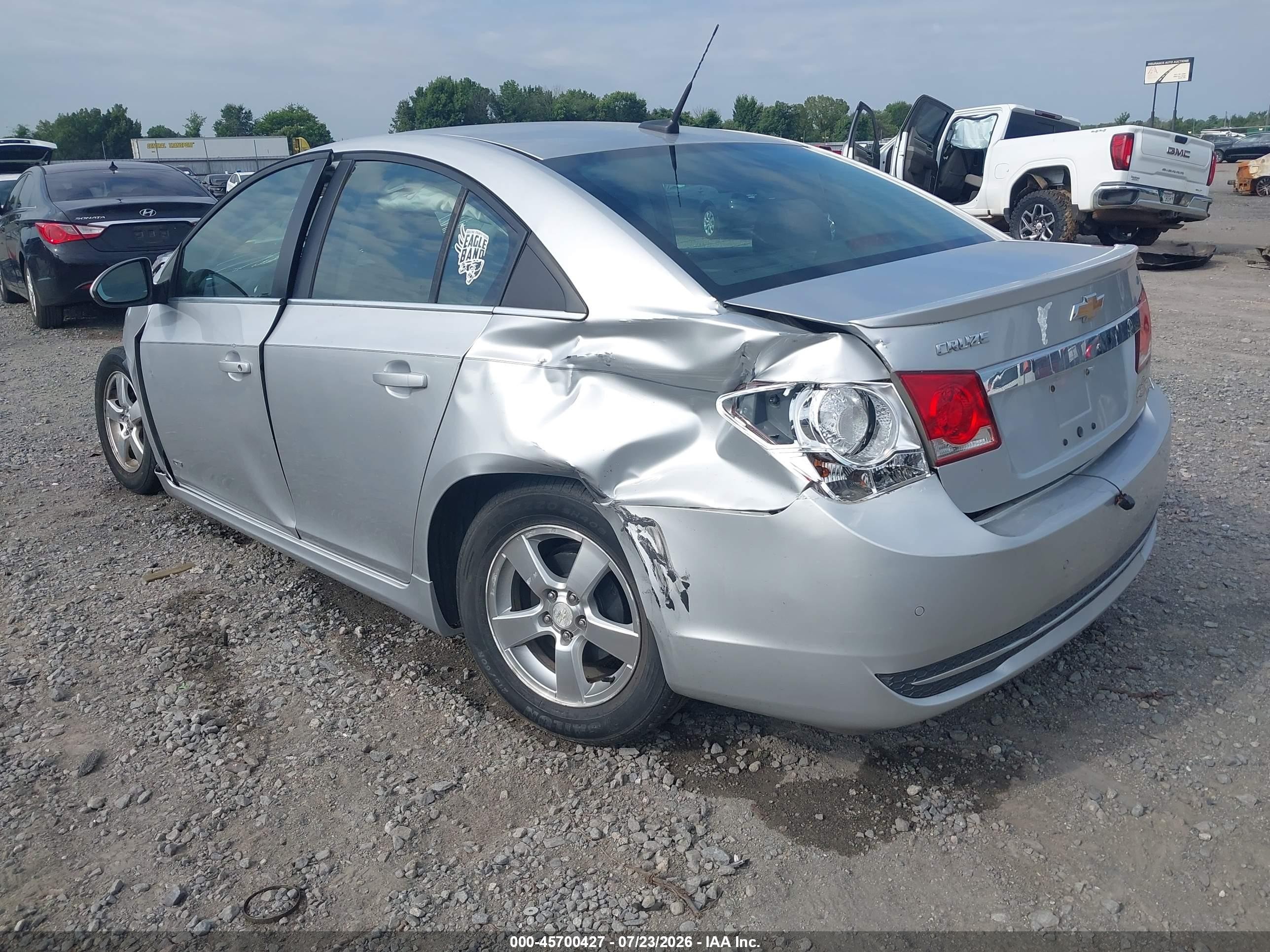 2012 Chevrolet Cruze 1lt Silver vin: 1G1PF5SC2C7198750