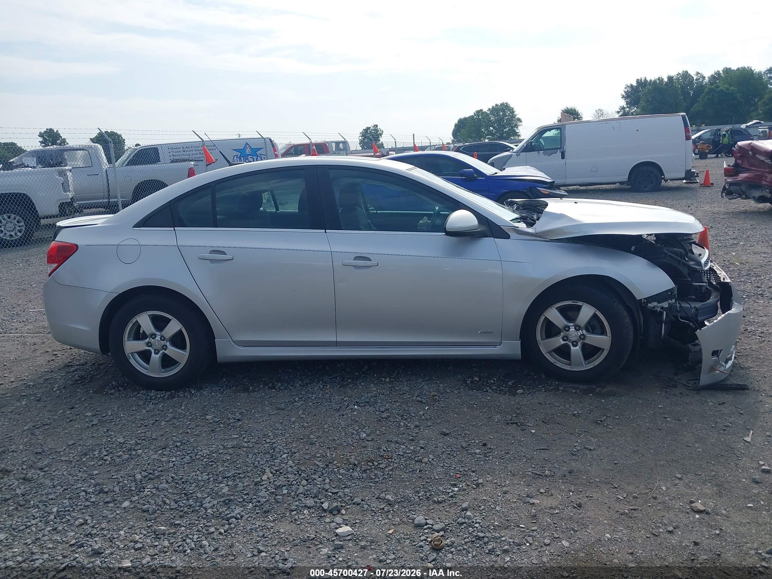 2012 Chevrolet Cruze 1lt Silver vin: 1G1PF5SC2C7198750