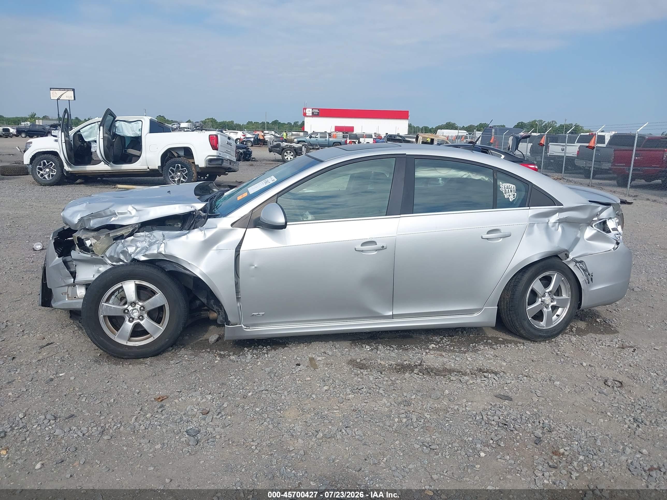 2012 Chevrolet Cruze 1lt Silver vin: 1G1PF5SC2C7198750