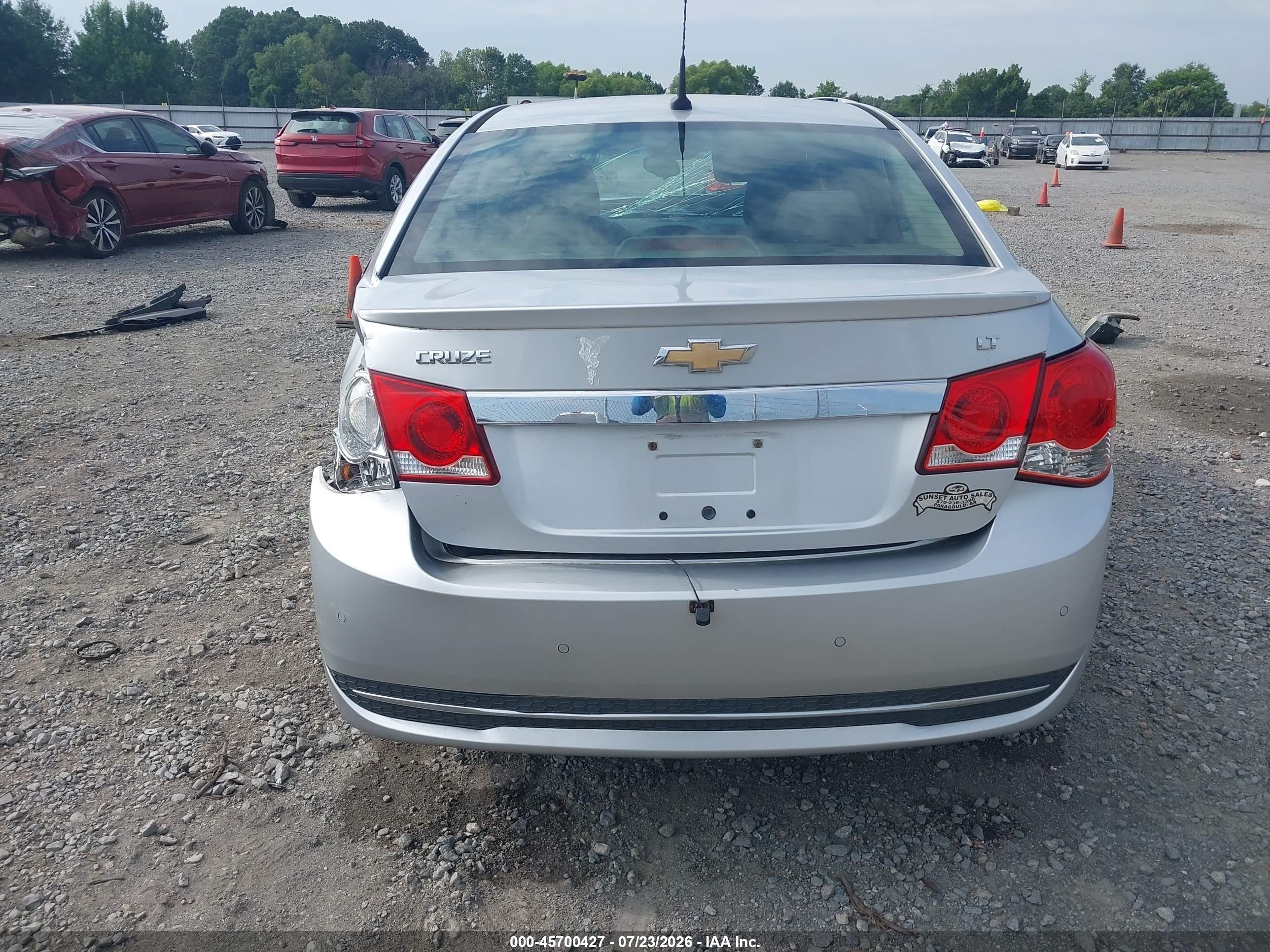 2012 Chevrolet Cruze 1lt Silver vin: 1G1PF5SC2C7198750