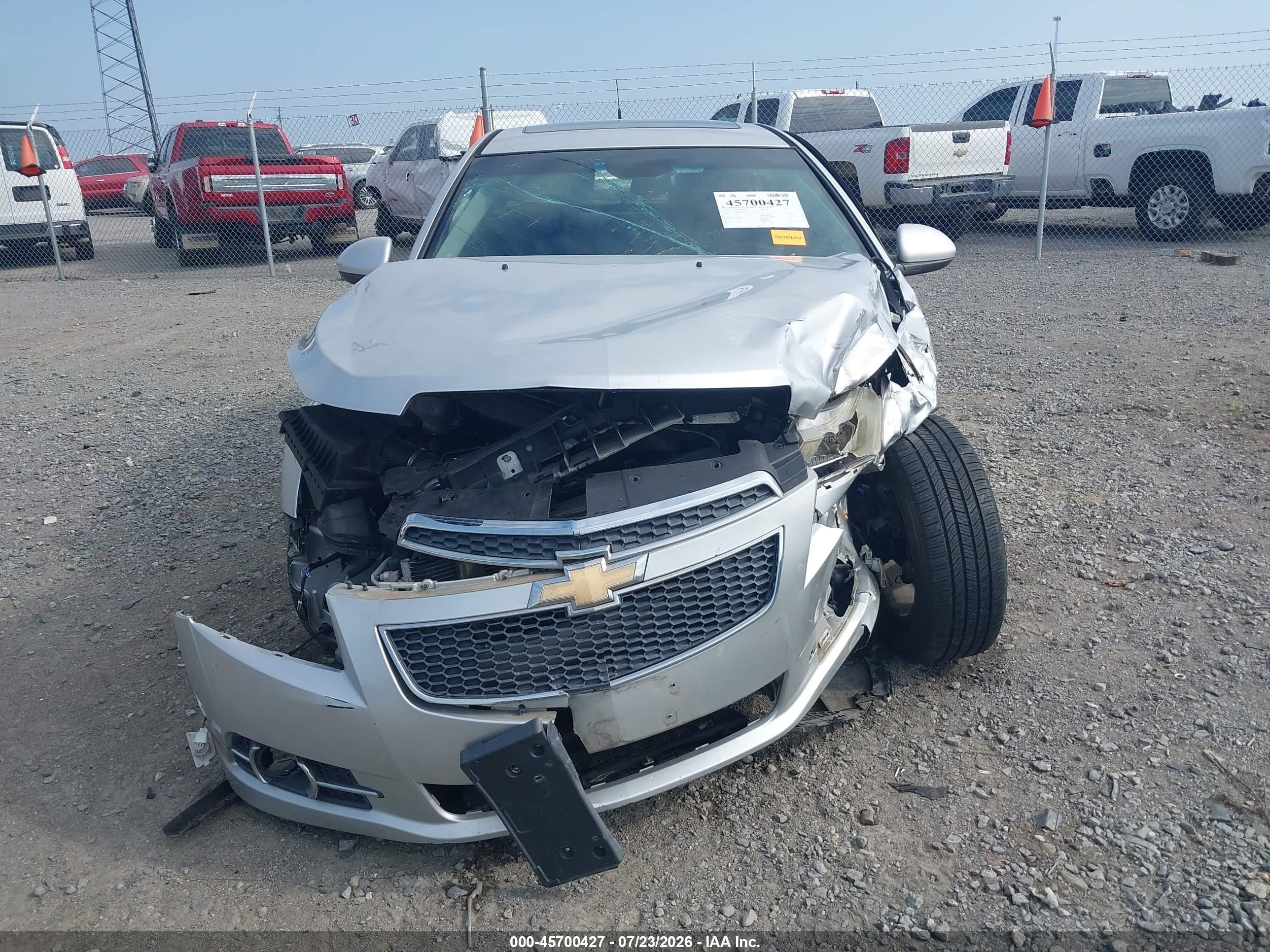 2012 Chevrolet Cruze 1lt Silver vin: 1G1PF5SC2C7198750