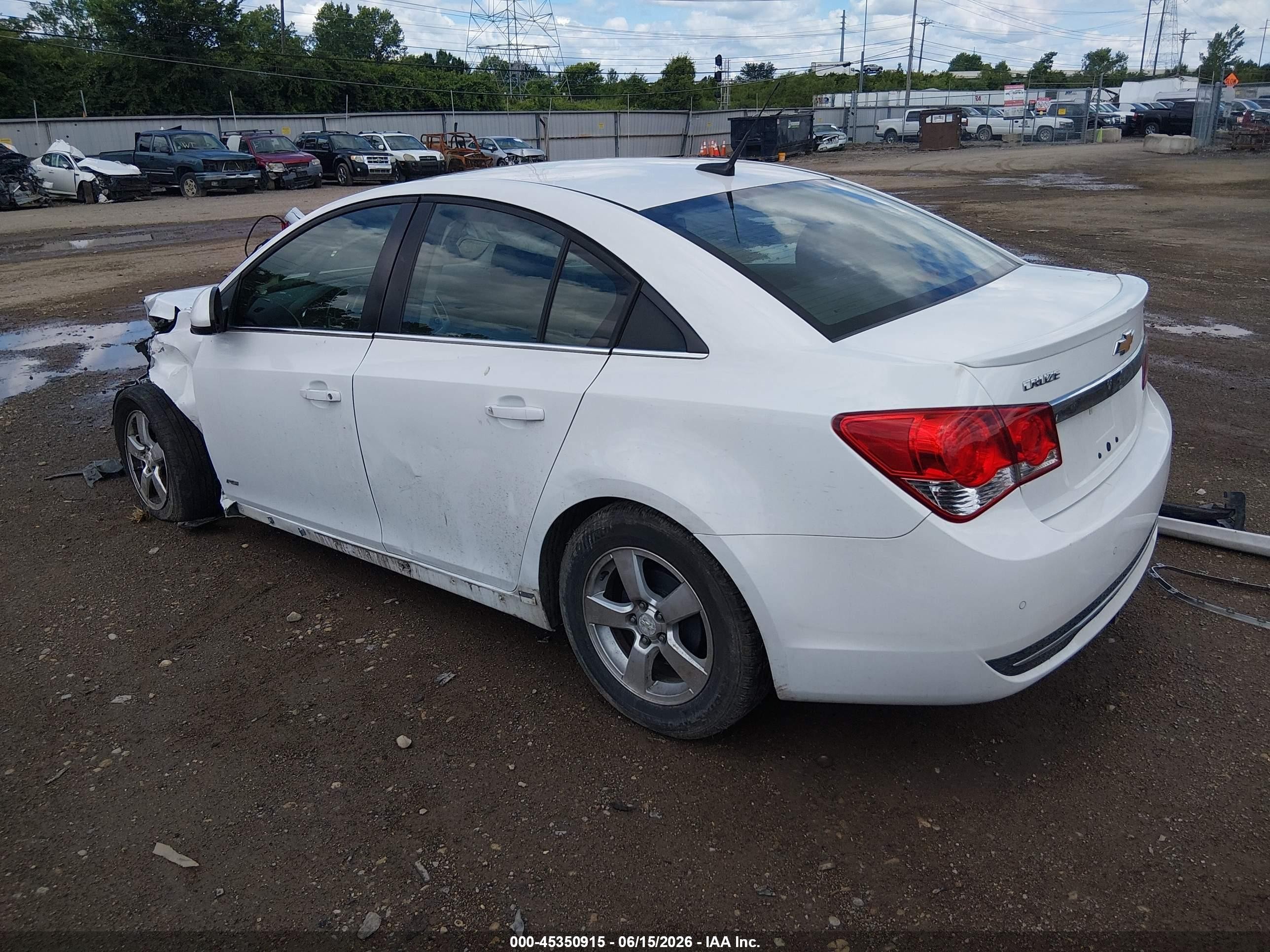 2012 Chevrolet Cruze 1lt Белый vin: 1G1PF5SC2C7233271