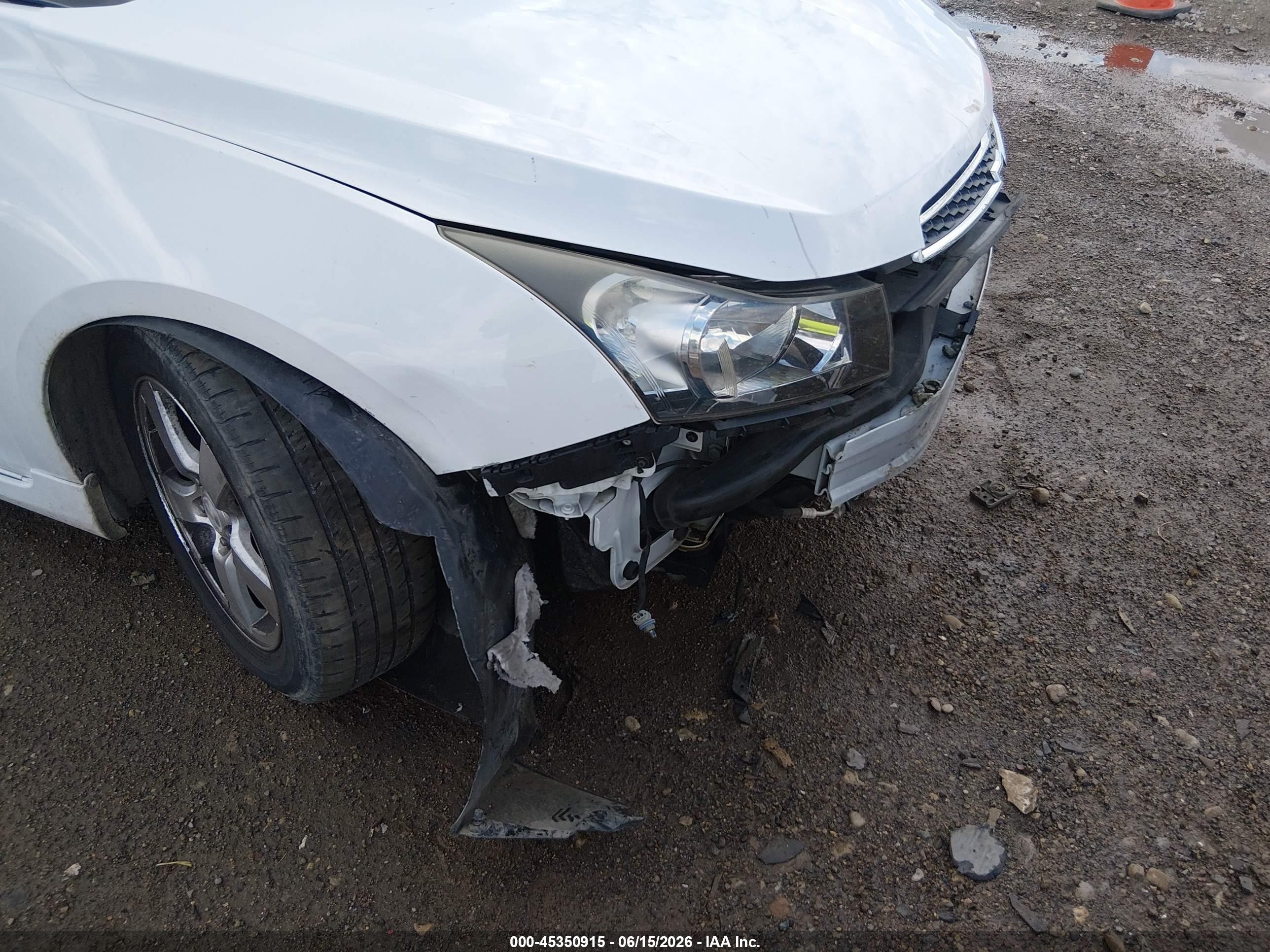 2012 Chevrolet Cruze 1lt Белый vin: 1G1PF5SC2C7233271