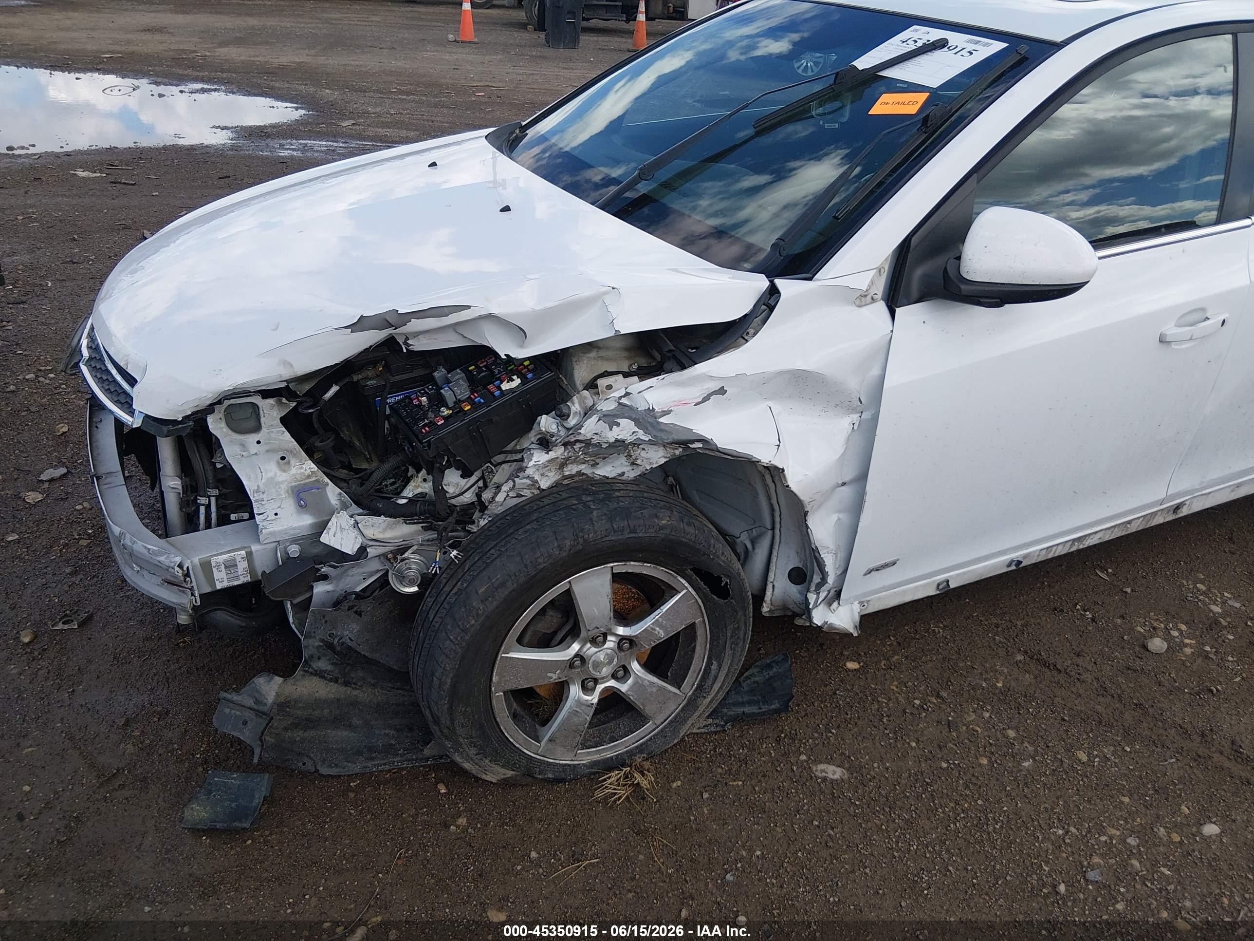 2012 Chevrolet Cruze 1lt Белый vin: 1G1PF5SC2C7233271