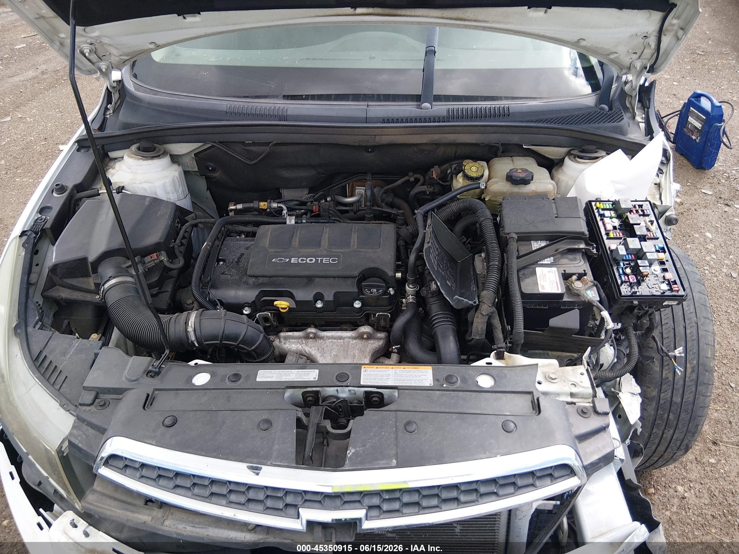 2012 Chevrolet Cruze 1lt Белый vin: 1G1PF5SC2C7233271
